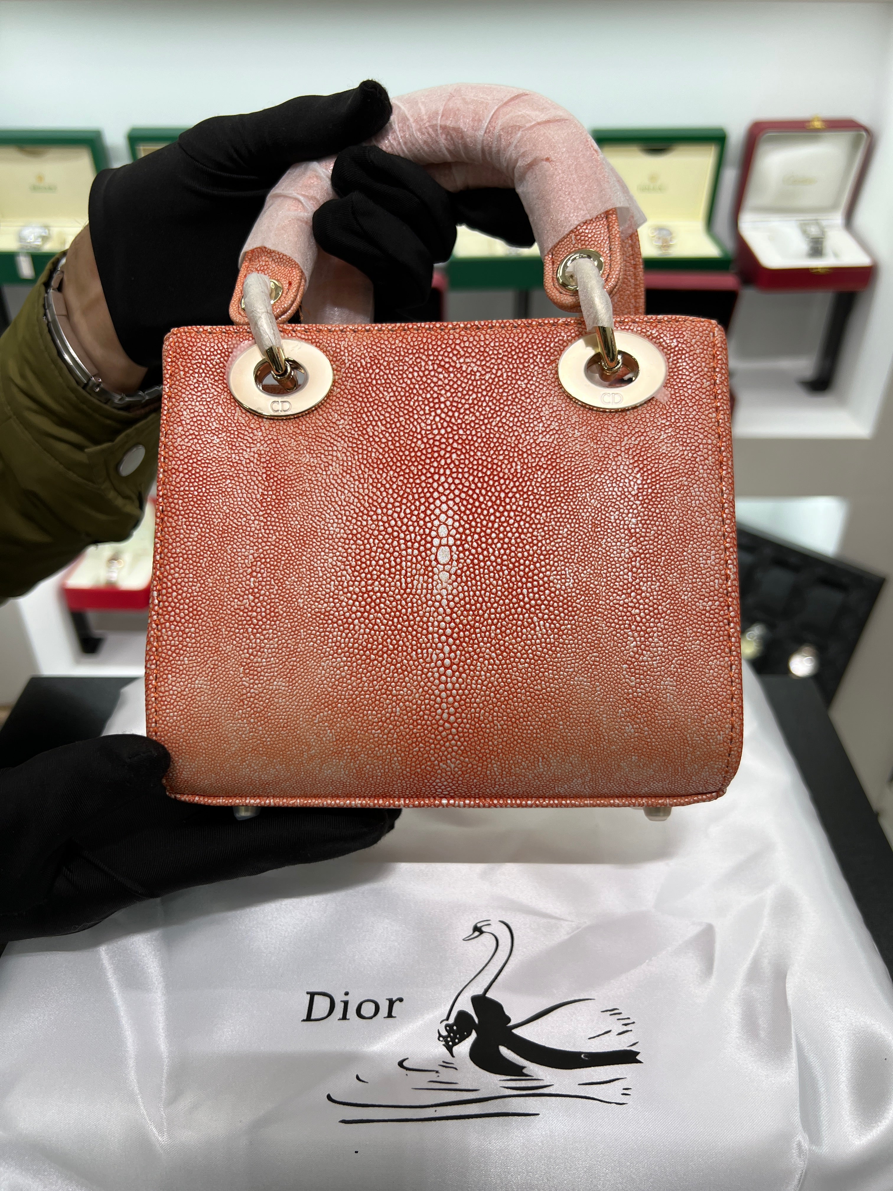 Lady mini Bag in Grained Calfskin