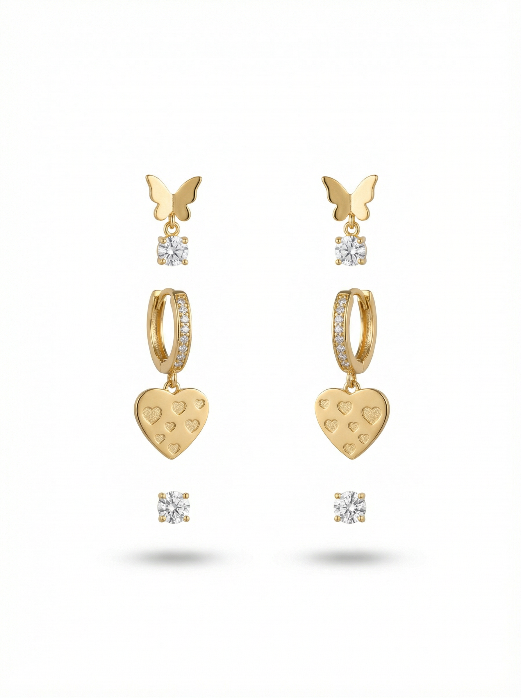 أقراط أذن الفراشه التلاثيات