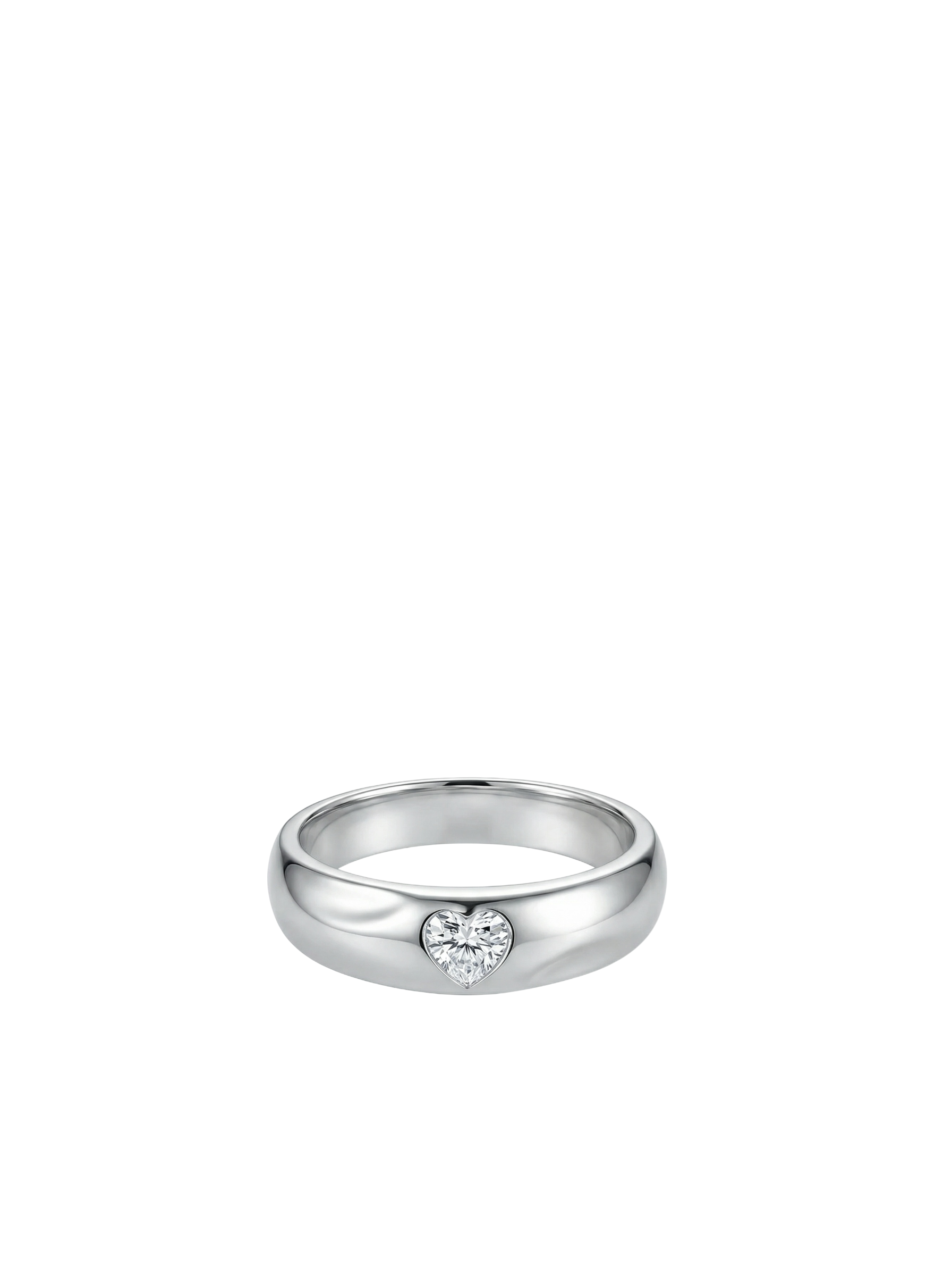 خاتم القلب الفضي