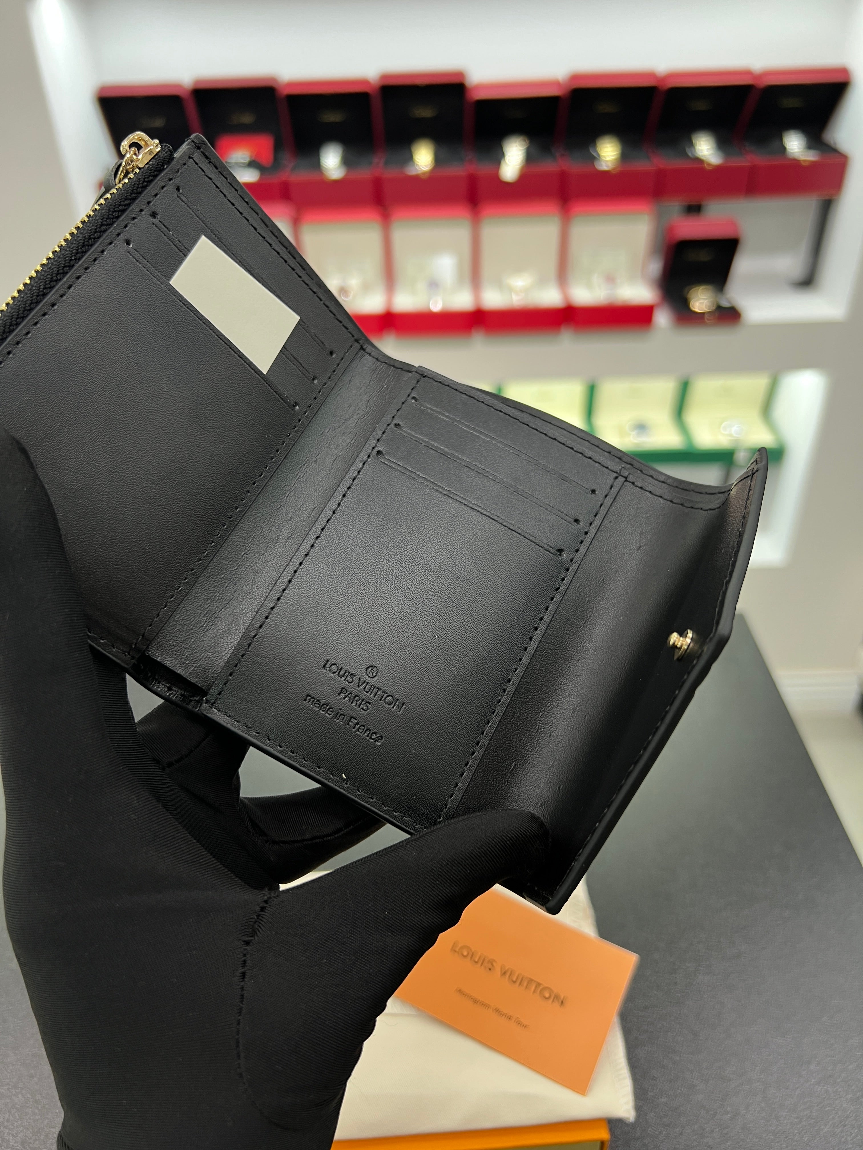 Victorine Wallet – Monogram Vernis (Black)