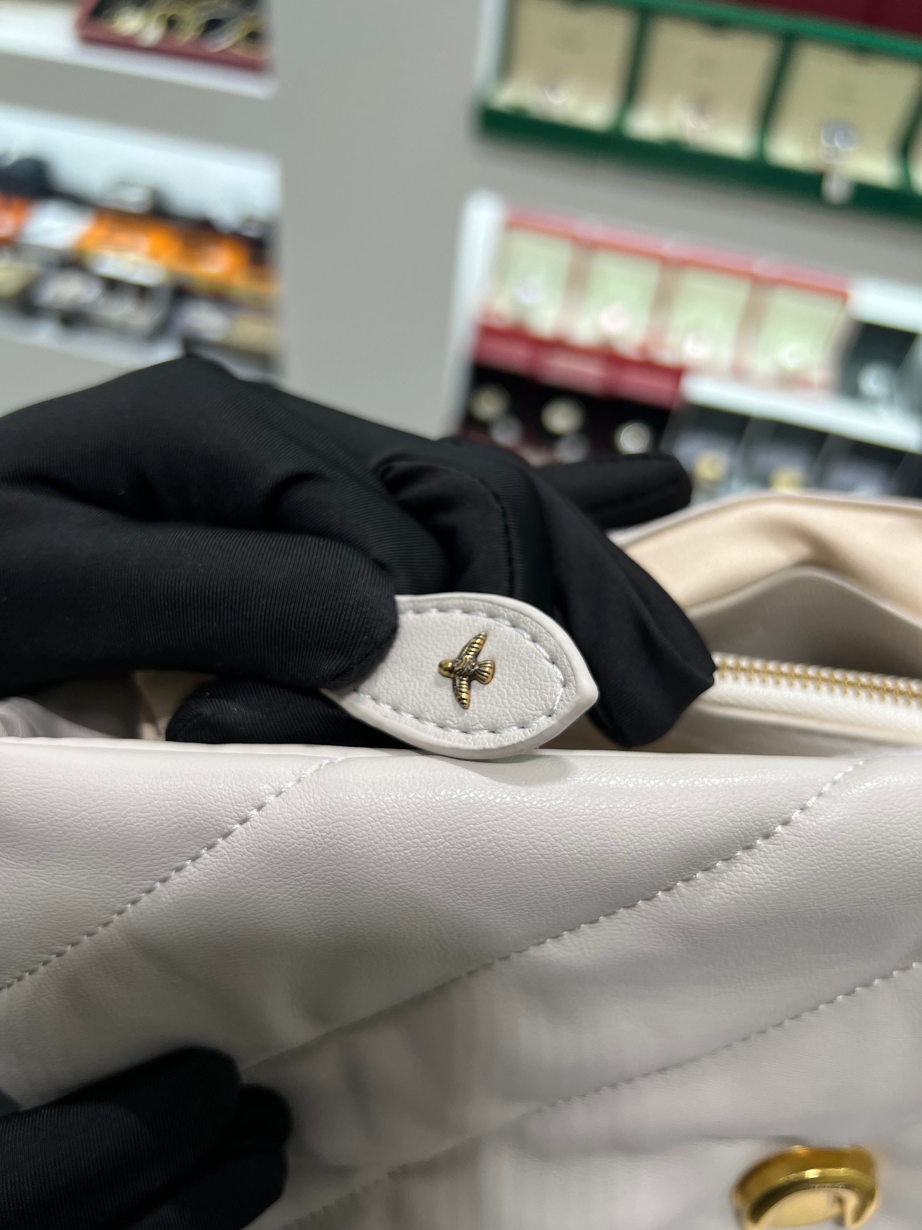 Pinkō Classic Love Bag Puff Maxi Quilt colour white