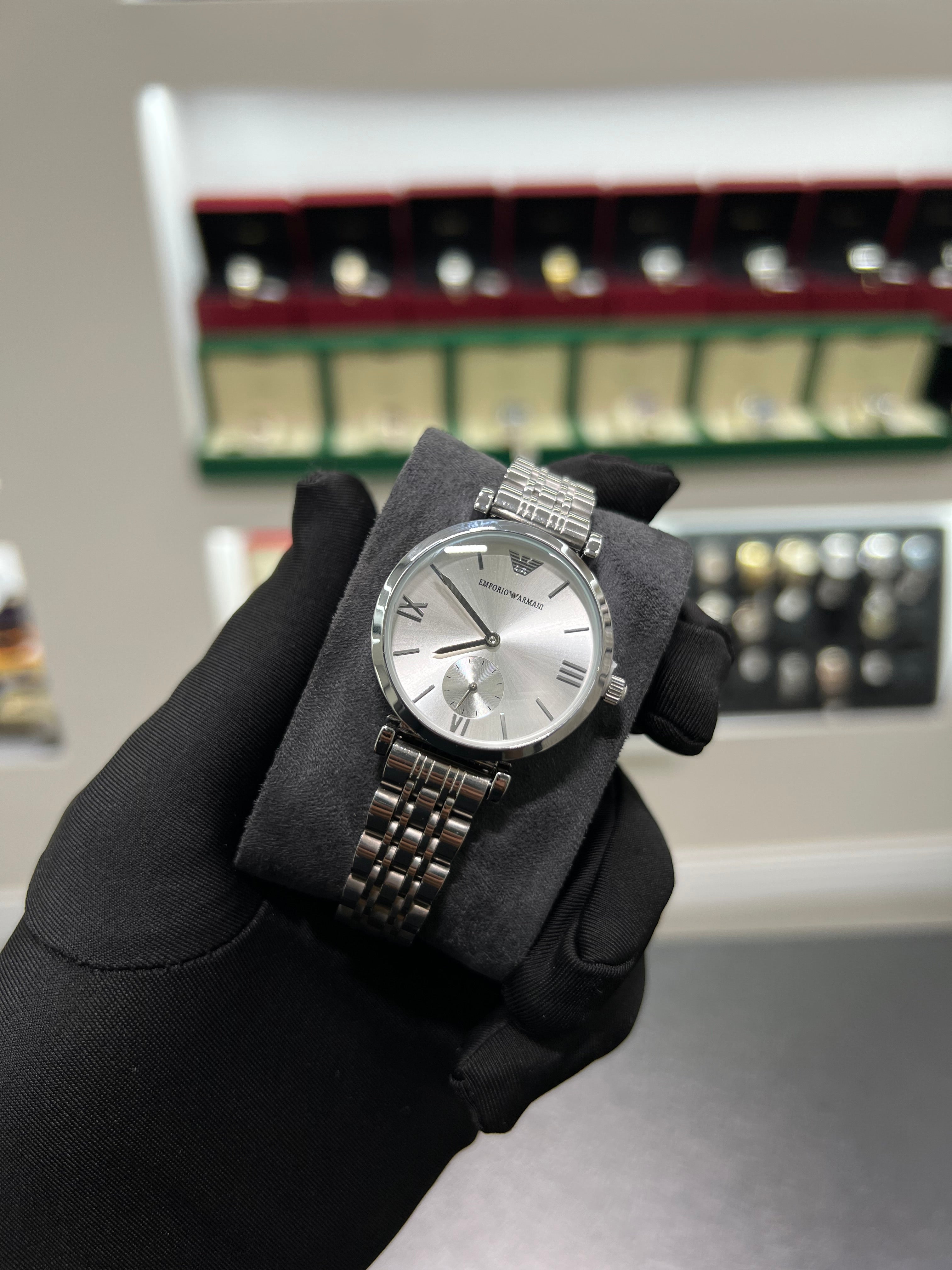 Armanį watch, silver, gray lens, جوده B, من دون علبه