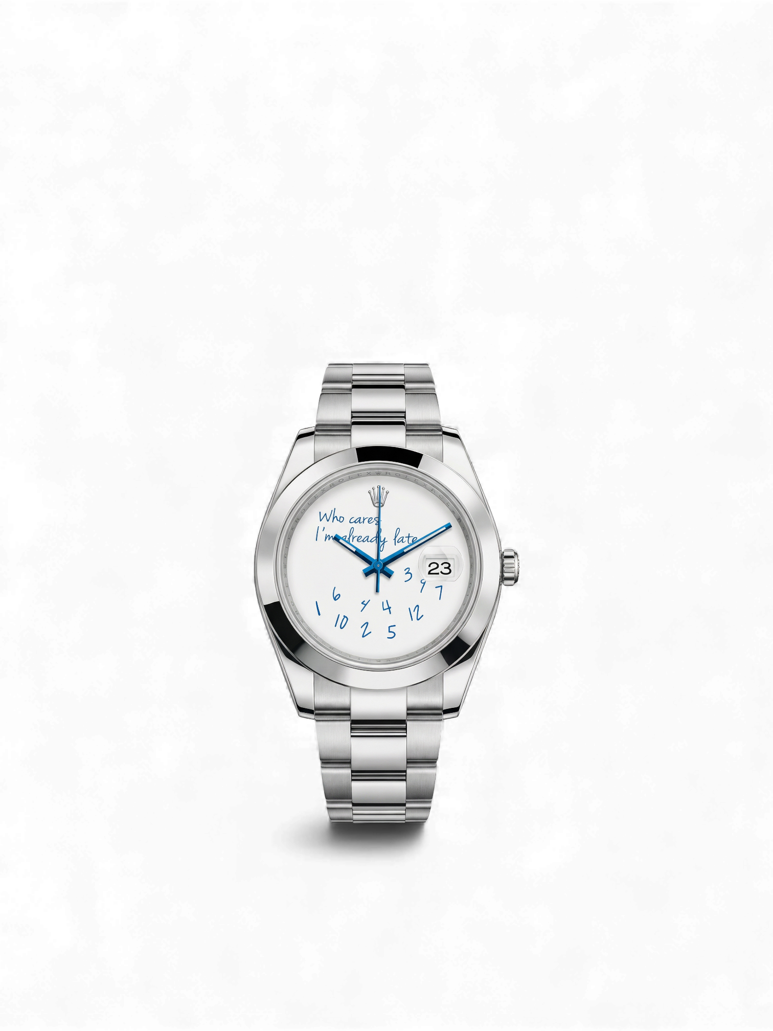 Who cares blue stainless steel 41mm