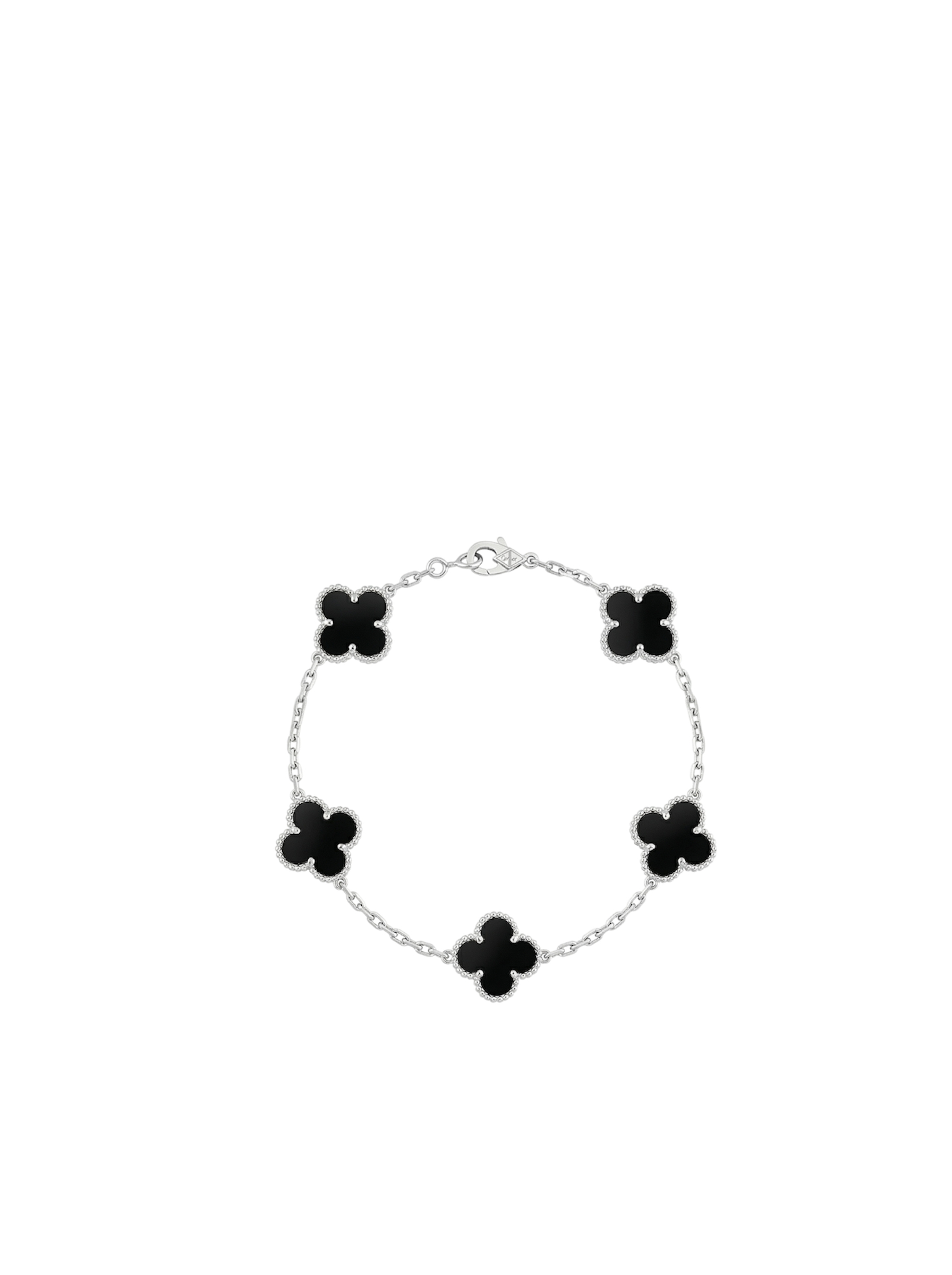 لامبرا فضي عقيق اسود لامع