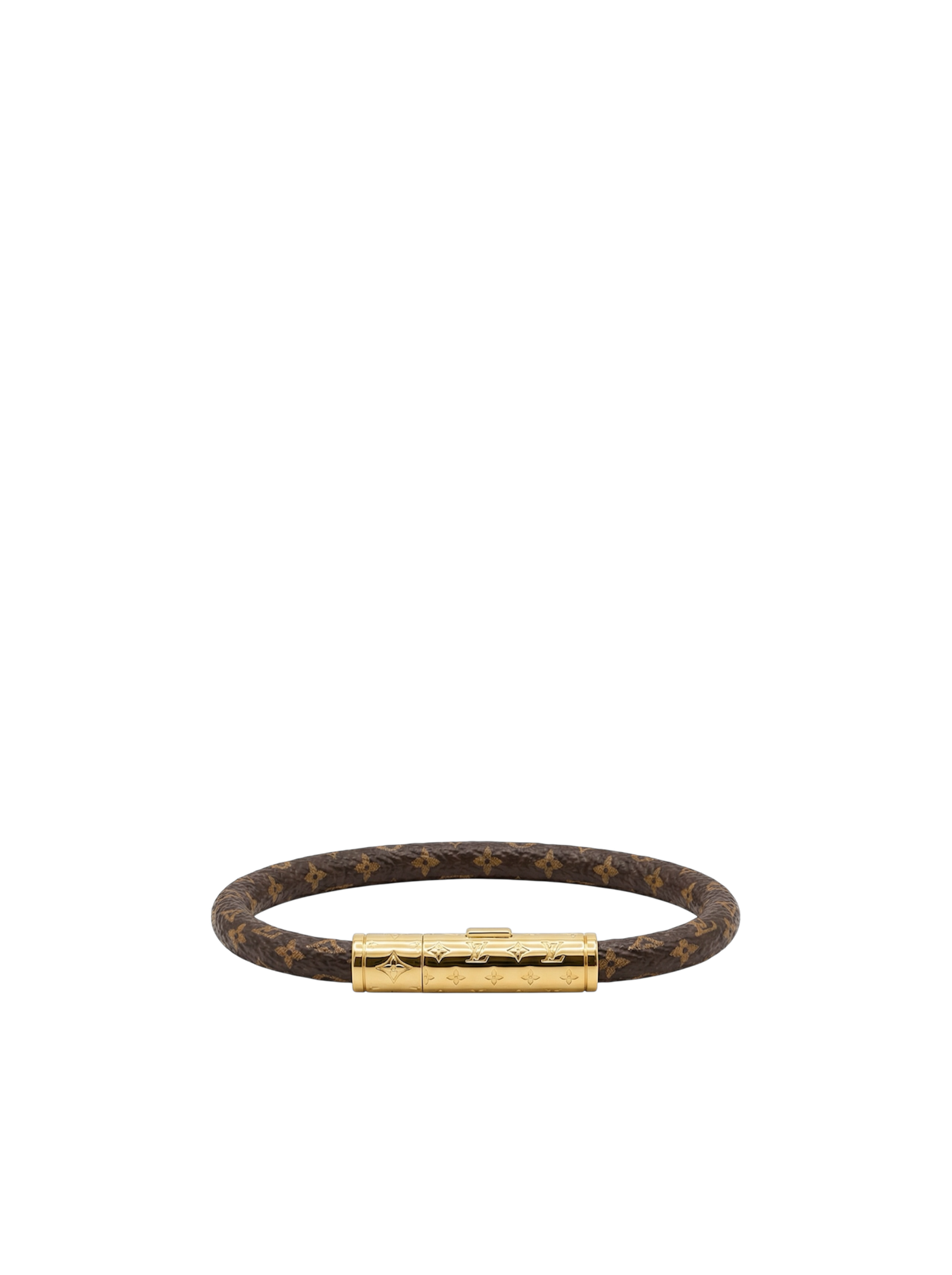 سوار جلد LV بني مقاس 19