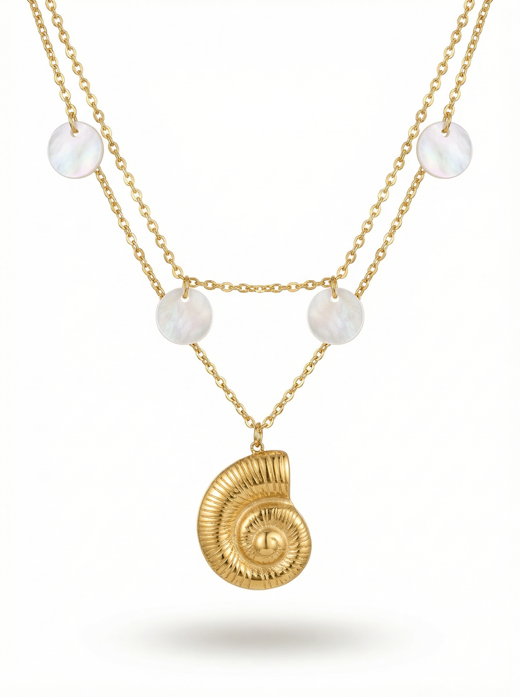 سلسلة القوقعه بالأحجار البيضاء