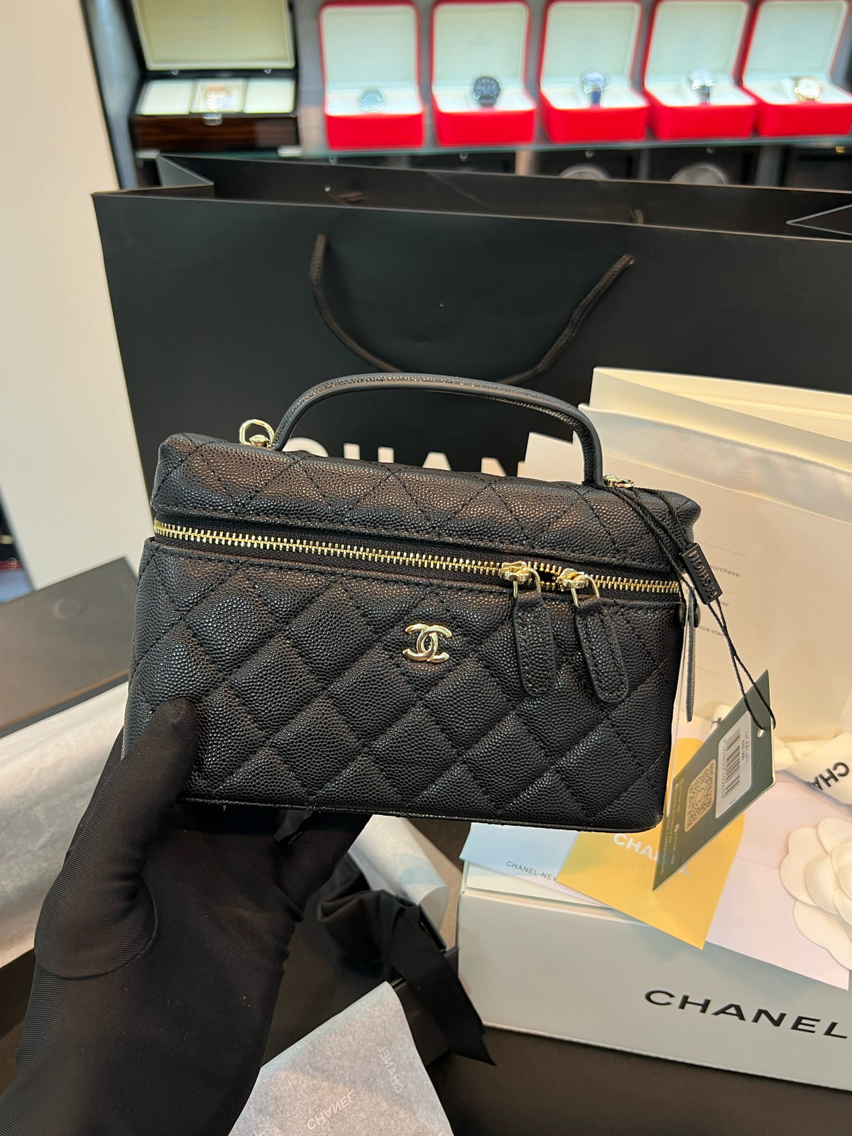 شنطة مكياج فانيتي النحيفة slim 