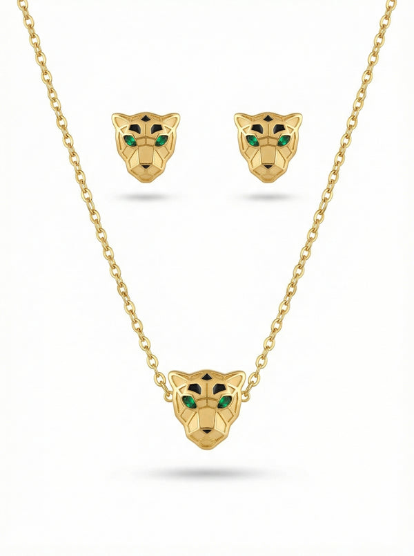 طقم مجوهرات بتصميم الفهد | Panther Jewelry Set