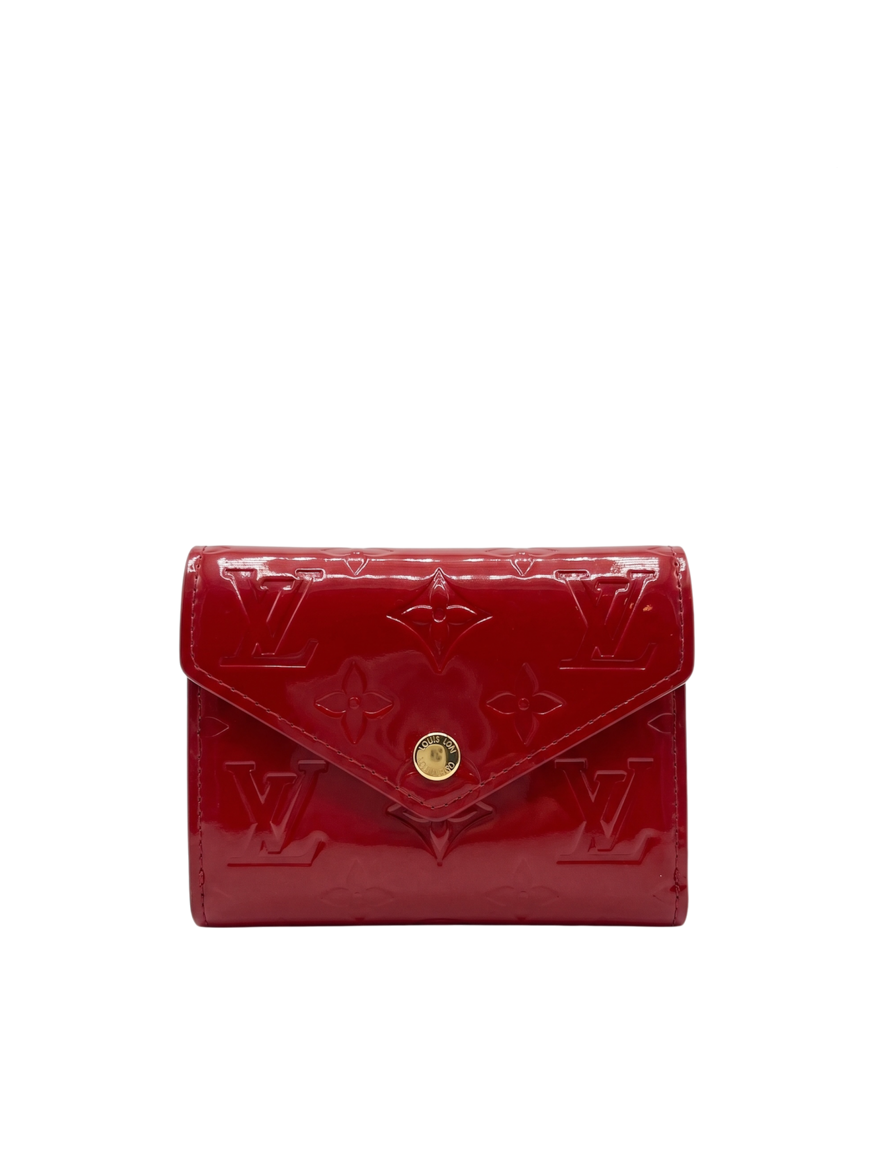 محفظة فيكتورين جلد لامع أحمر Victorine Patent Wallet Red
