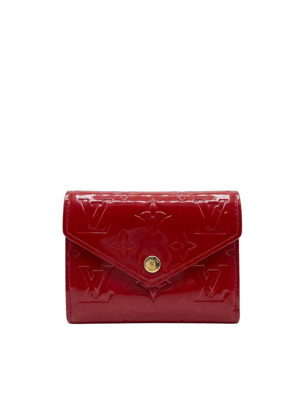 محفظة فيكتورين جلد لامع أحمر Victorine Patent Wallet Red