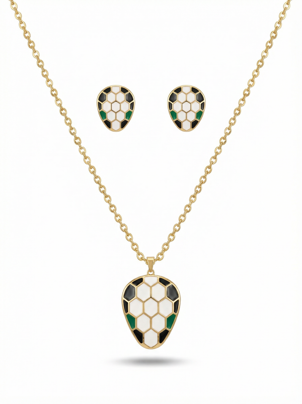 طقم مجوهرات بتصميم الأفعى – كبير | Snake Jewelry Set – Large