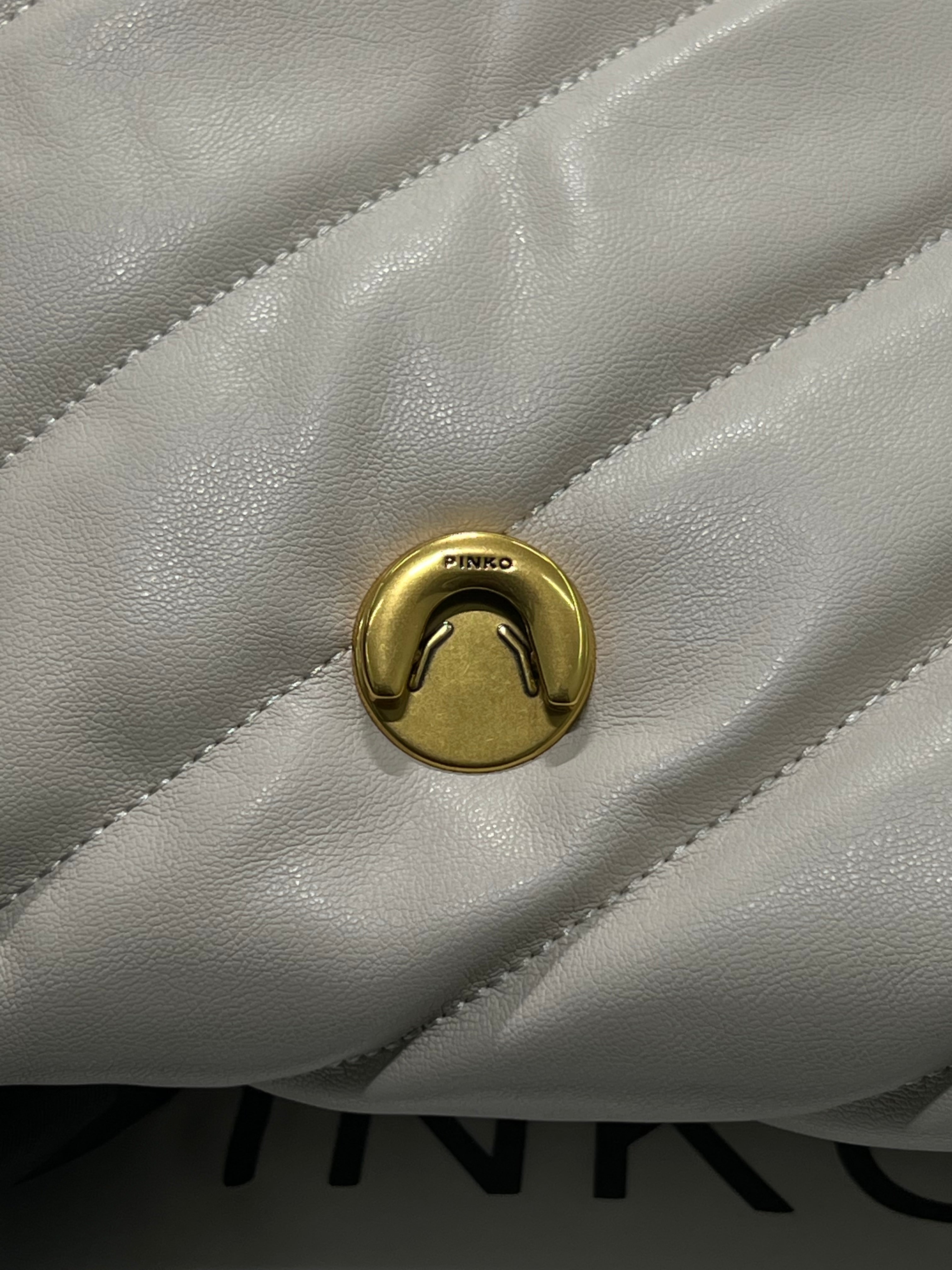 Pinko Classic Love Bag Puff Maxi Quilt colour white