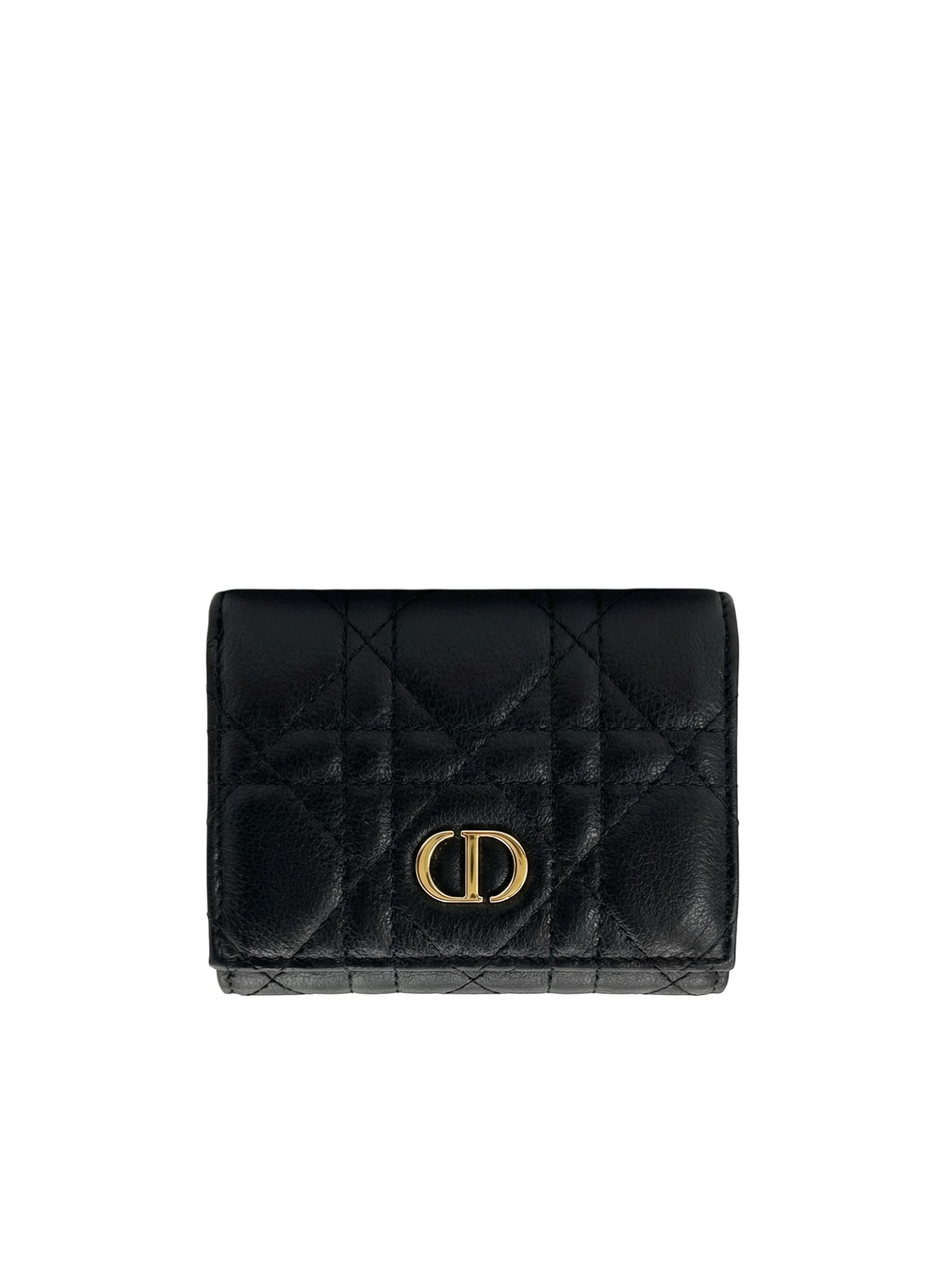 Caro Cosmos Wallet – Black Cannage Leather