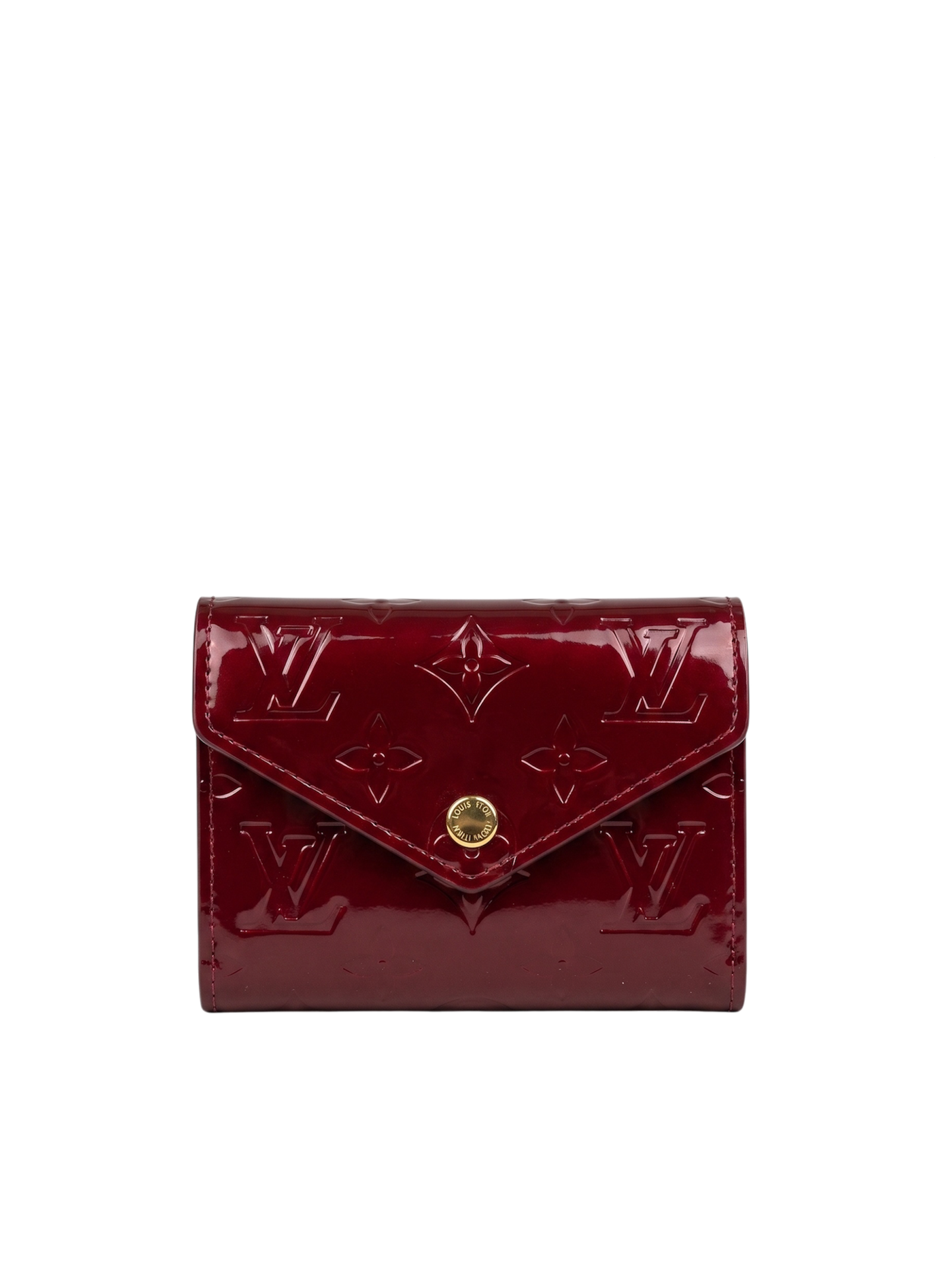 محفظة فيكتورين جلد لامع برقندي  Victorine Patent Wallet Burgundy