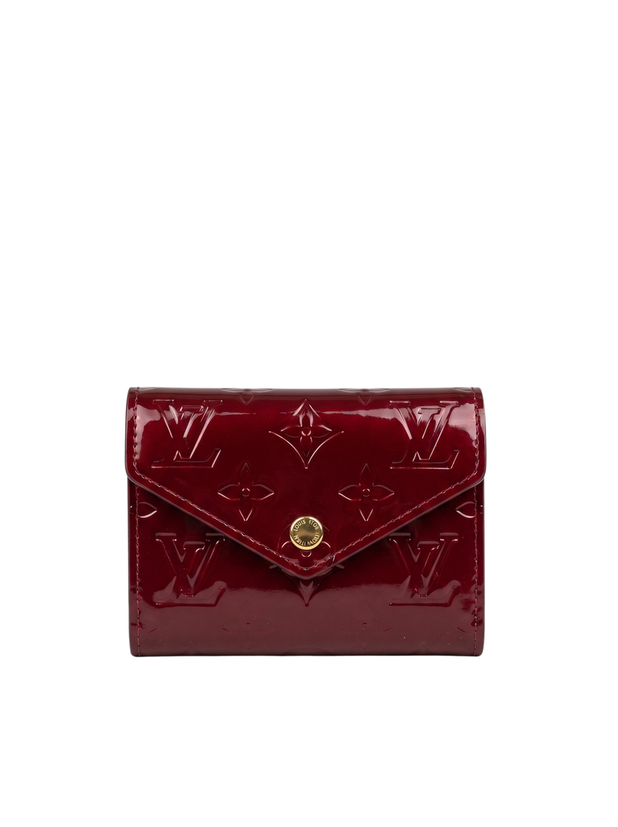 محفظة فيكتورين جلد لامع برقندي  Victorine Patent Wallet Burgundy
