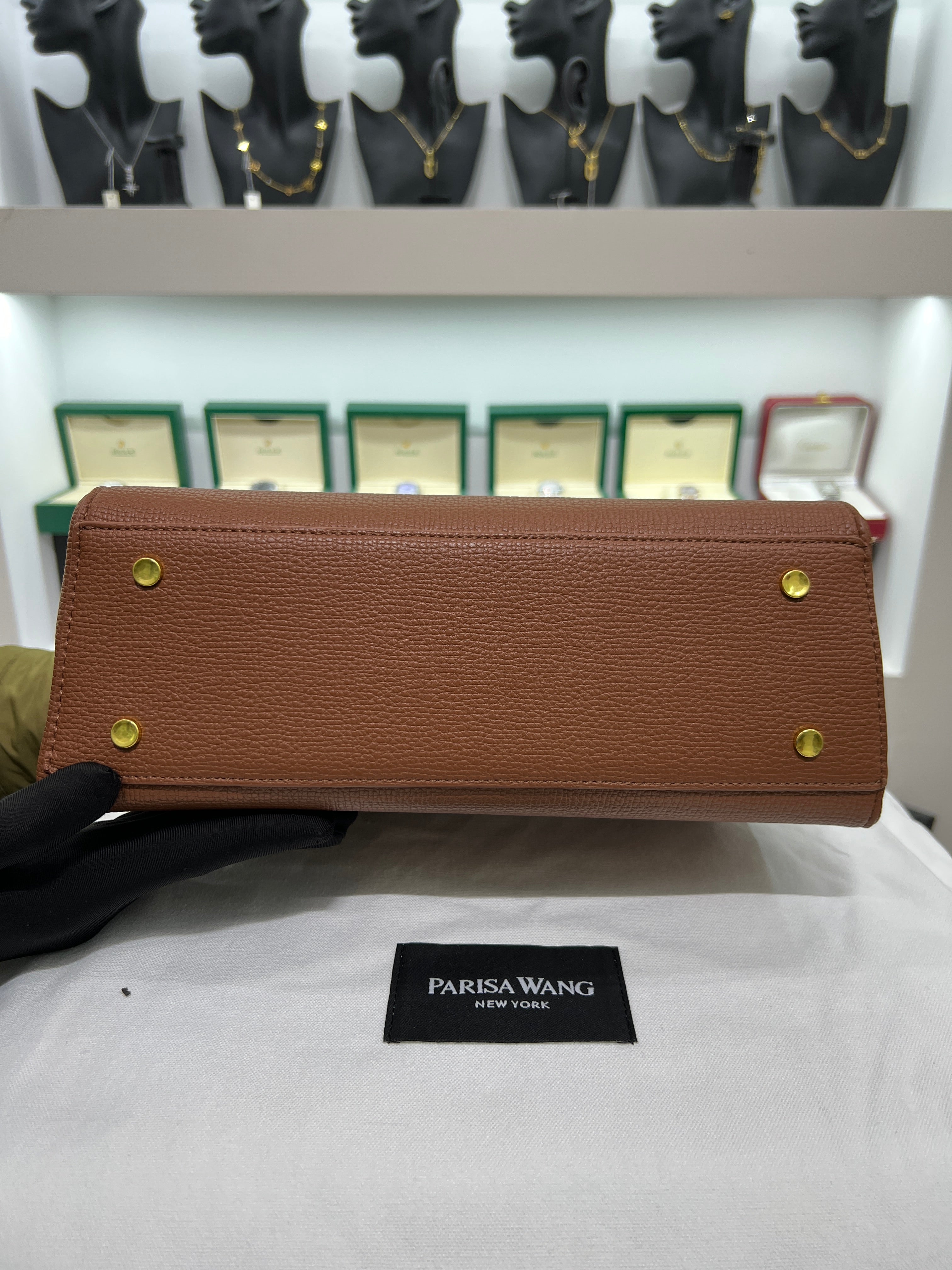 Grace Top Handle – Caramel Brown