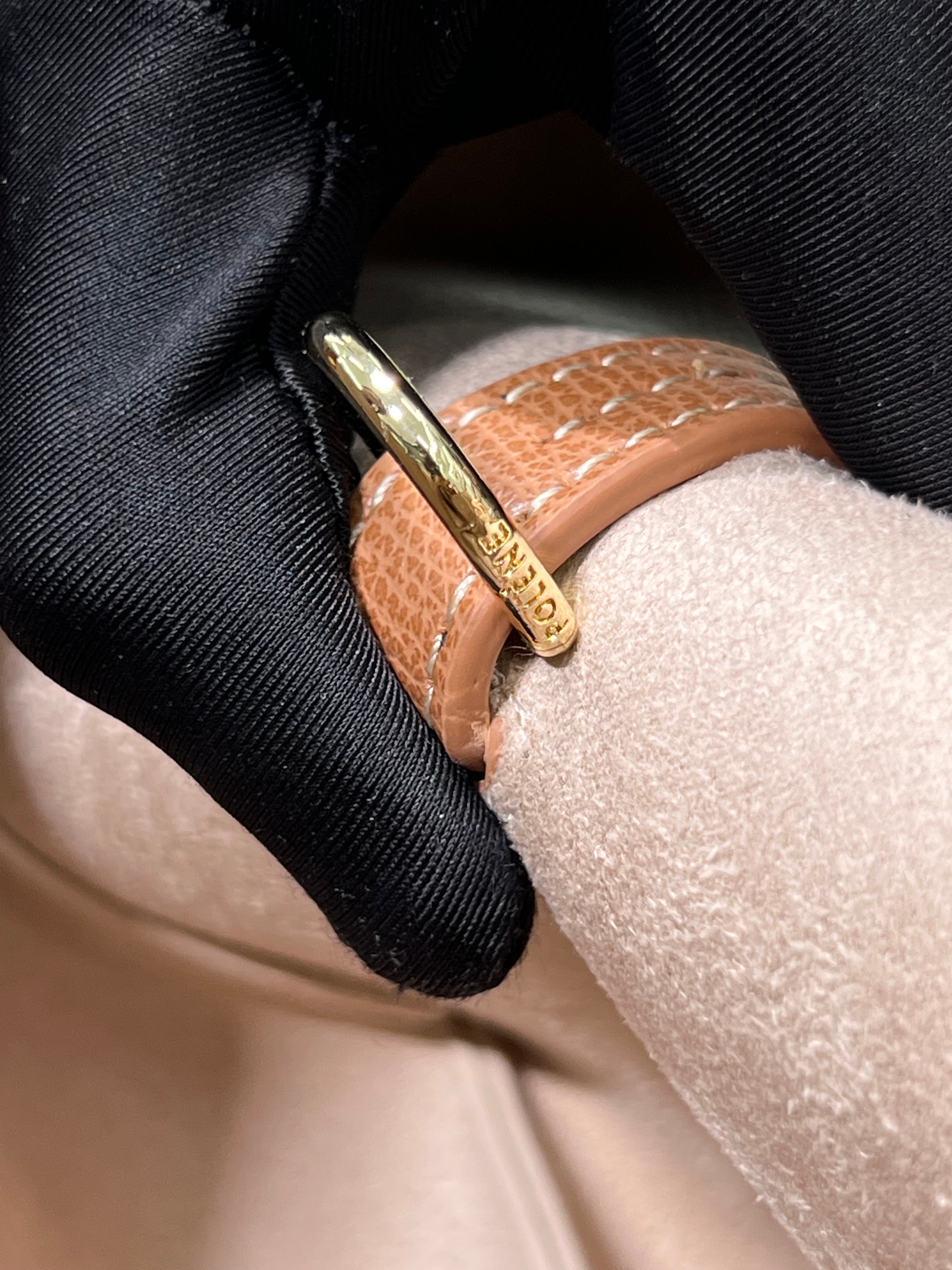 POLĒNĖ CYME BROWN LEATHER LARGE (حجم كبير )