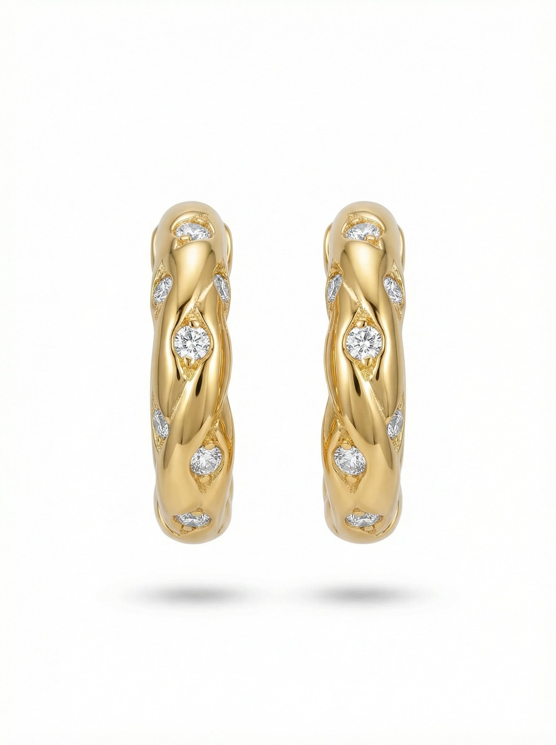 اقراط الحلقه المرصعه