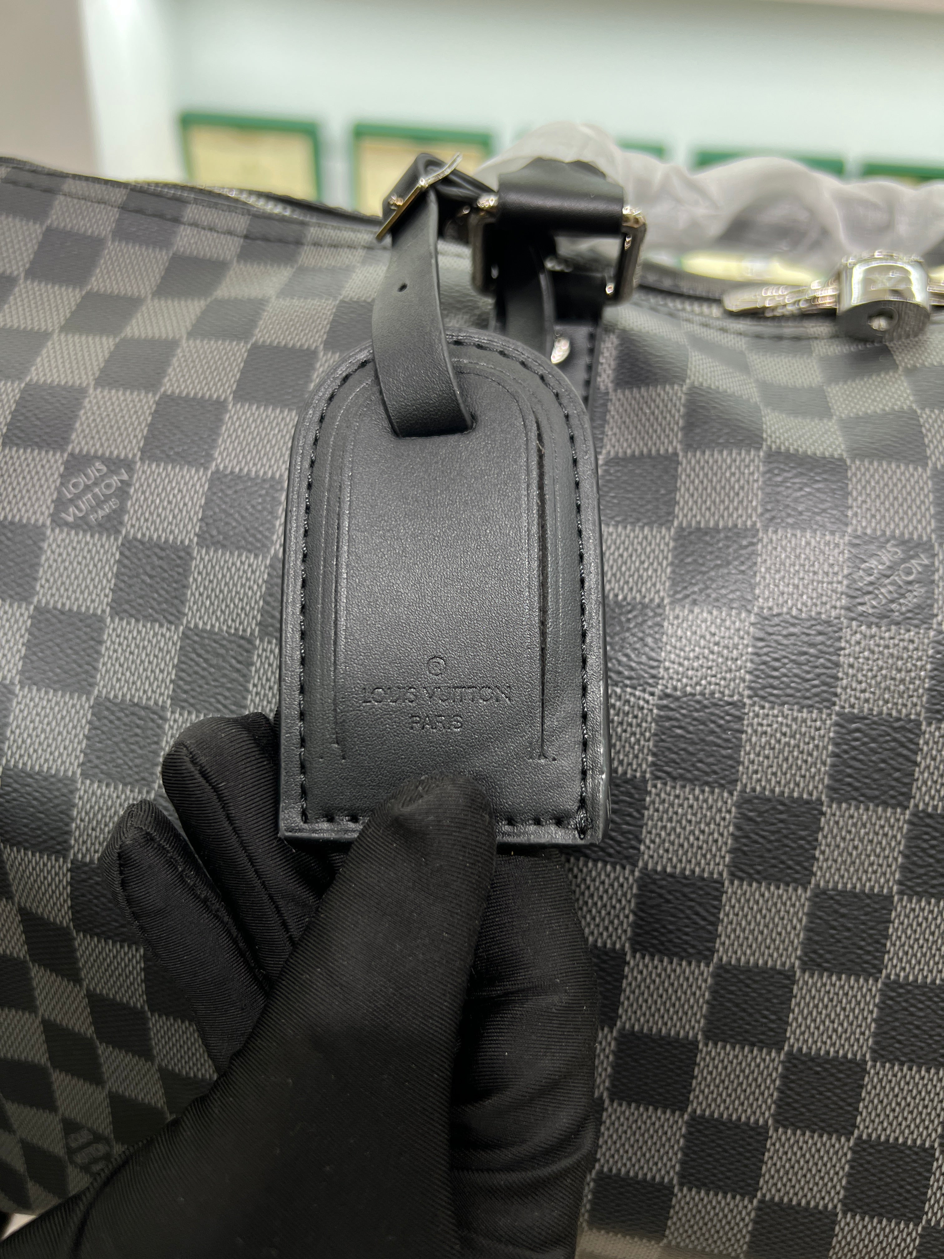 Keepall Bandoulière 55 – Damier Graphite