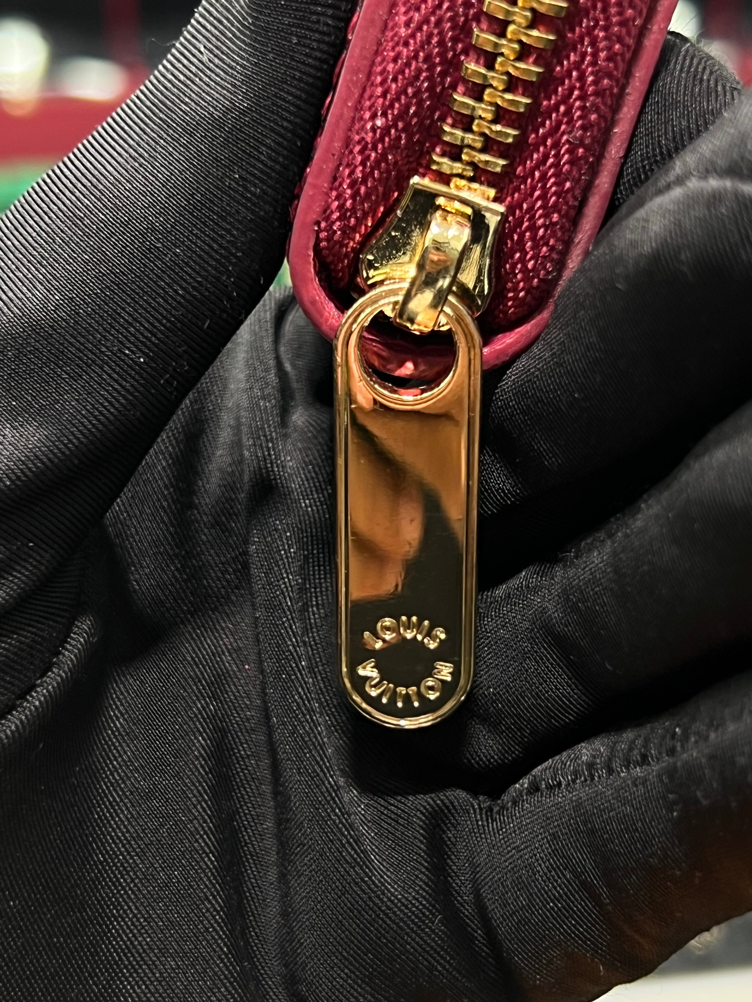 LV shiny burgundy wallet