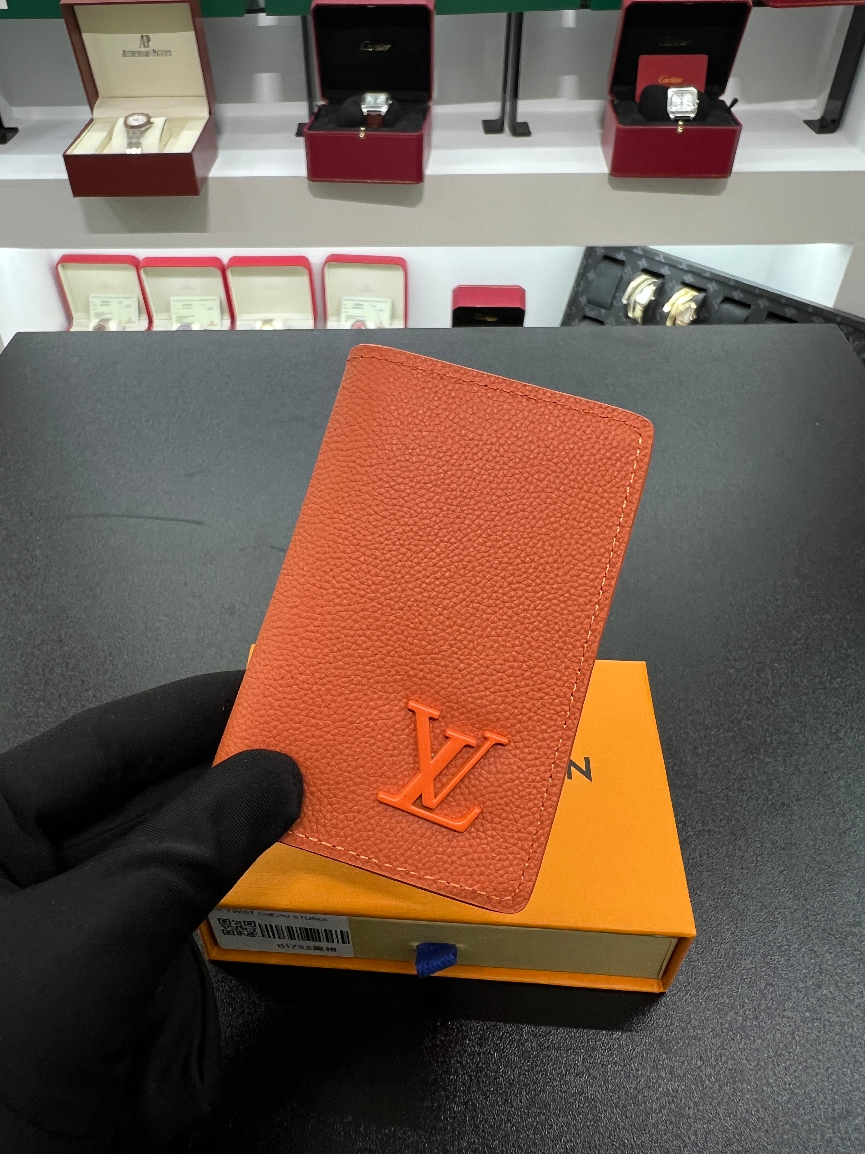 Pocket Organizer – Orange Leather