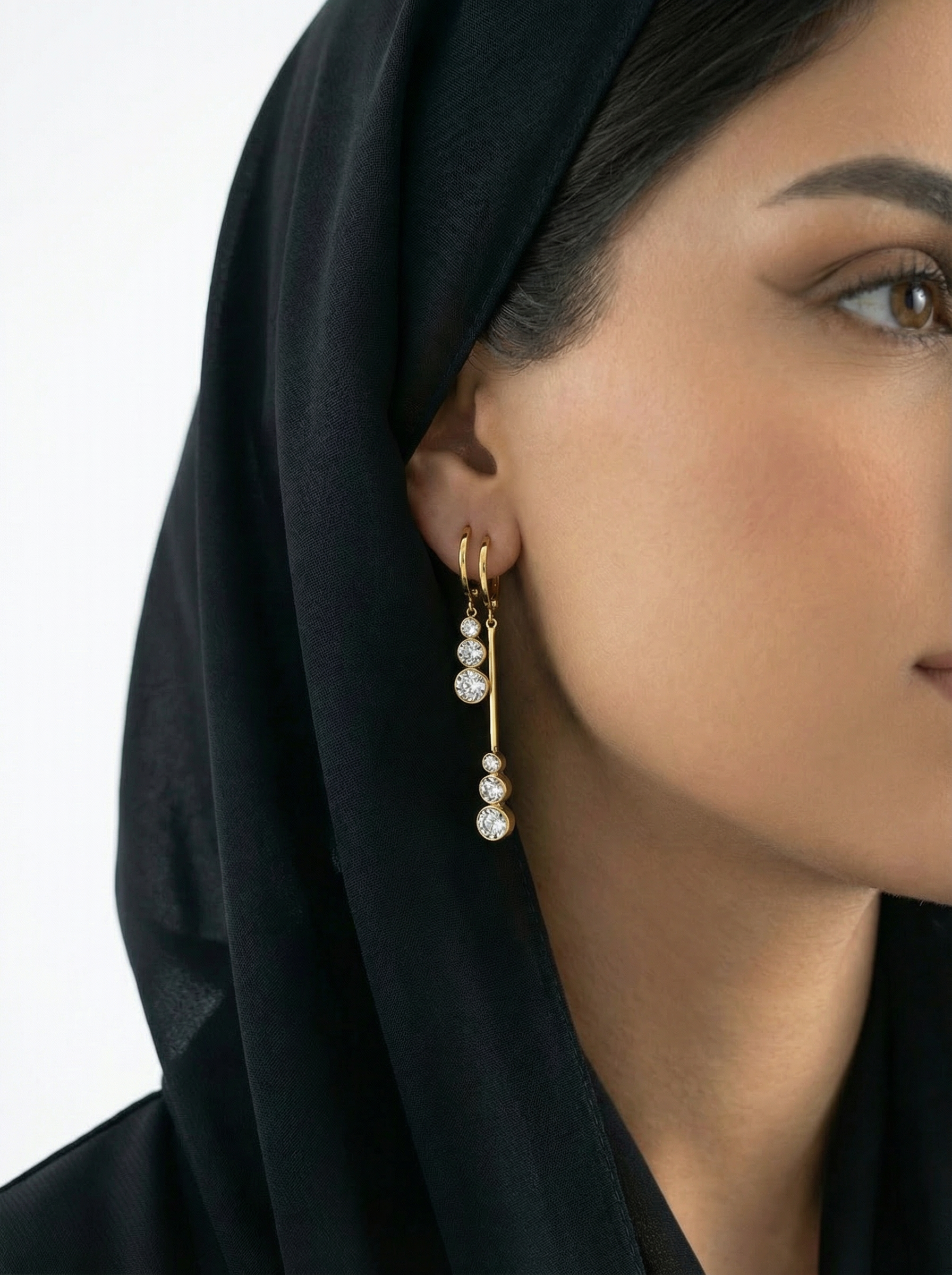 اقراط اذن الست احجار