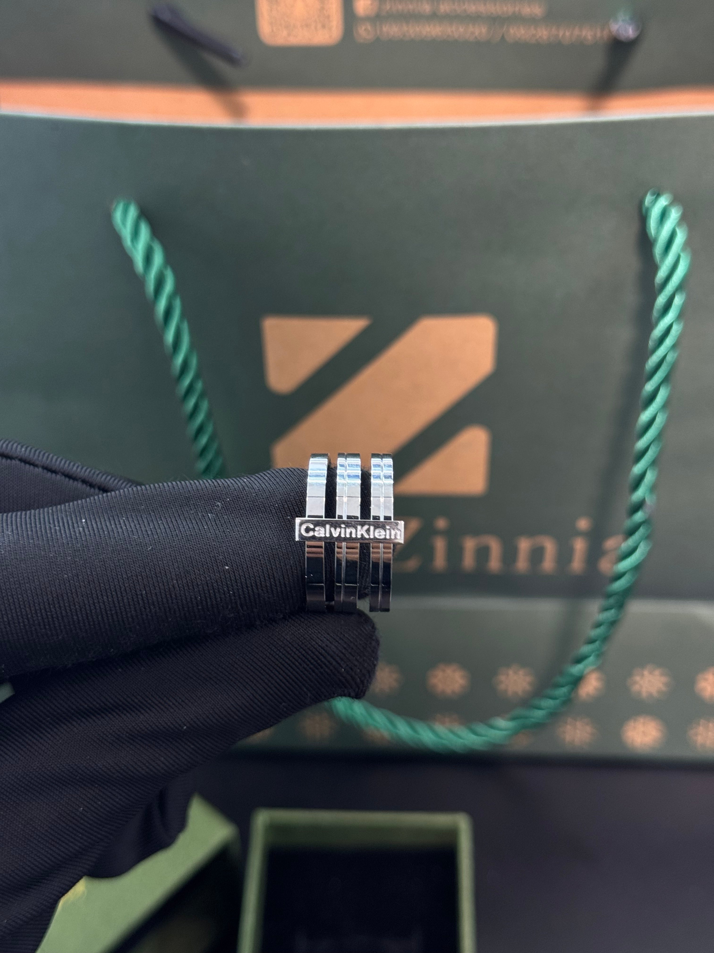 خاتم متعدد الحلقات فضي