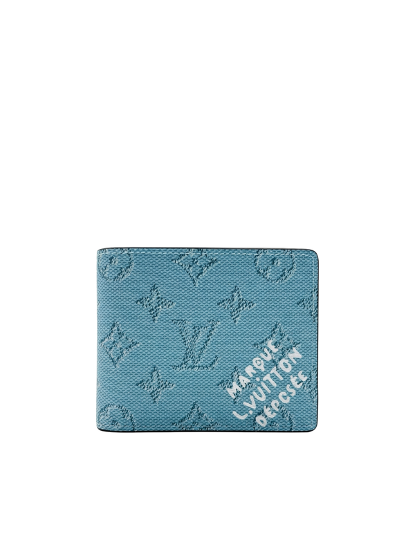 Multiple Wallet – Blue Monogram