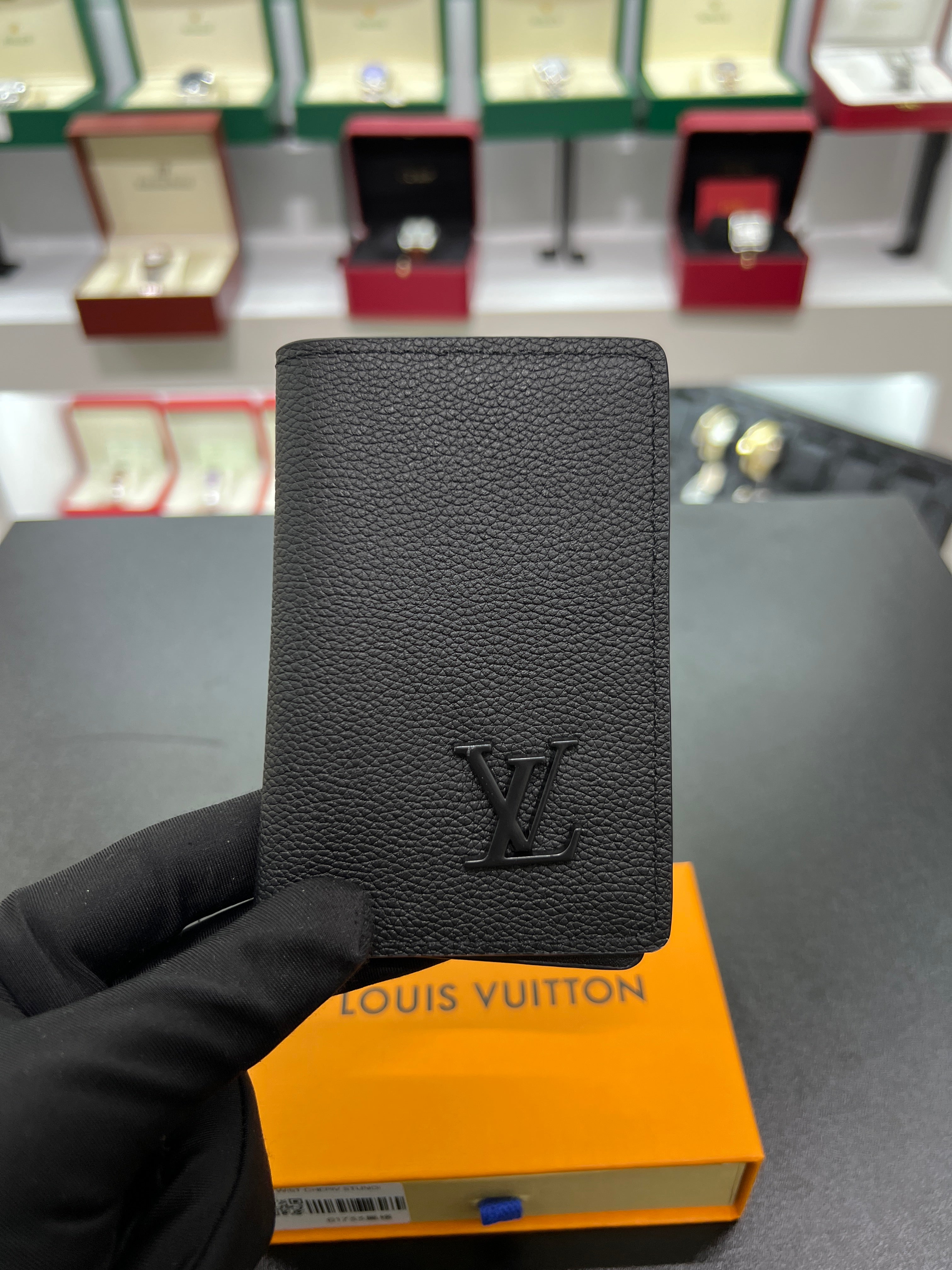 Pocket Organizer – Black Leather