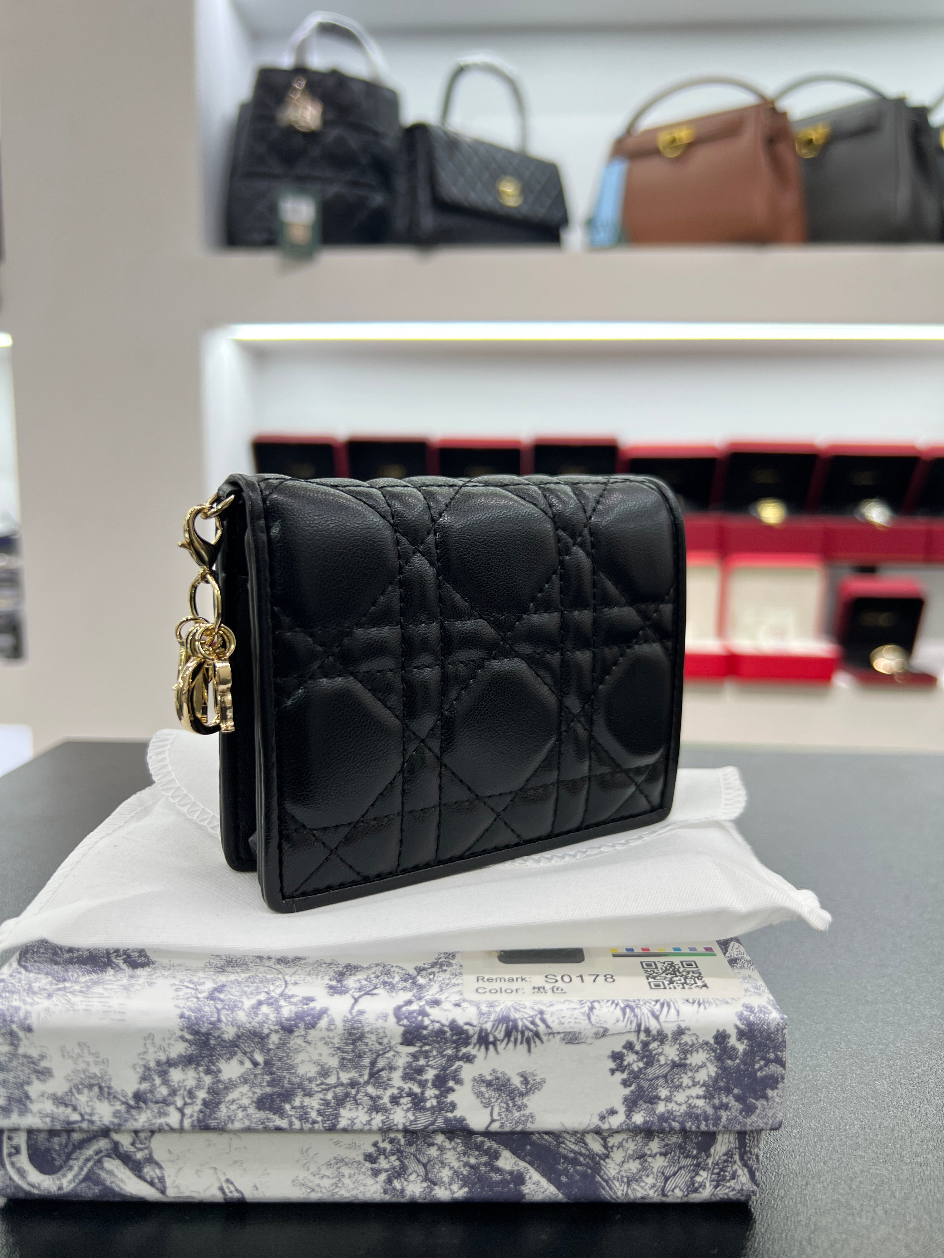 Lotus Wallet in Cannage Lambskin