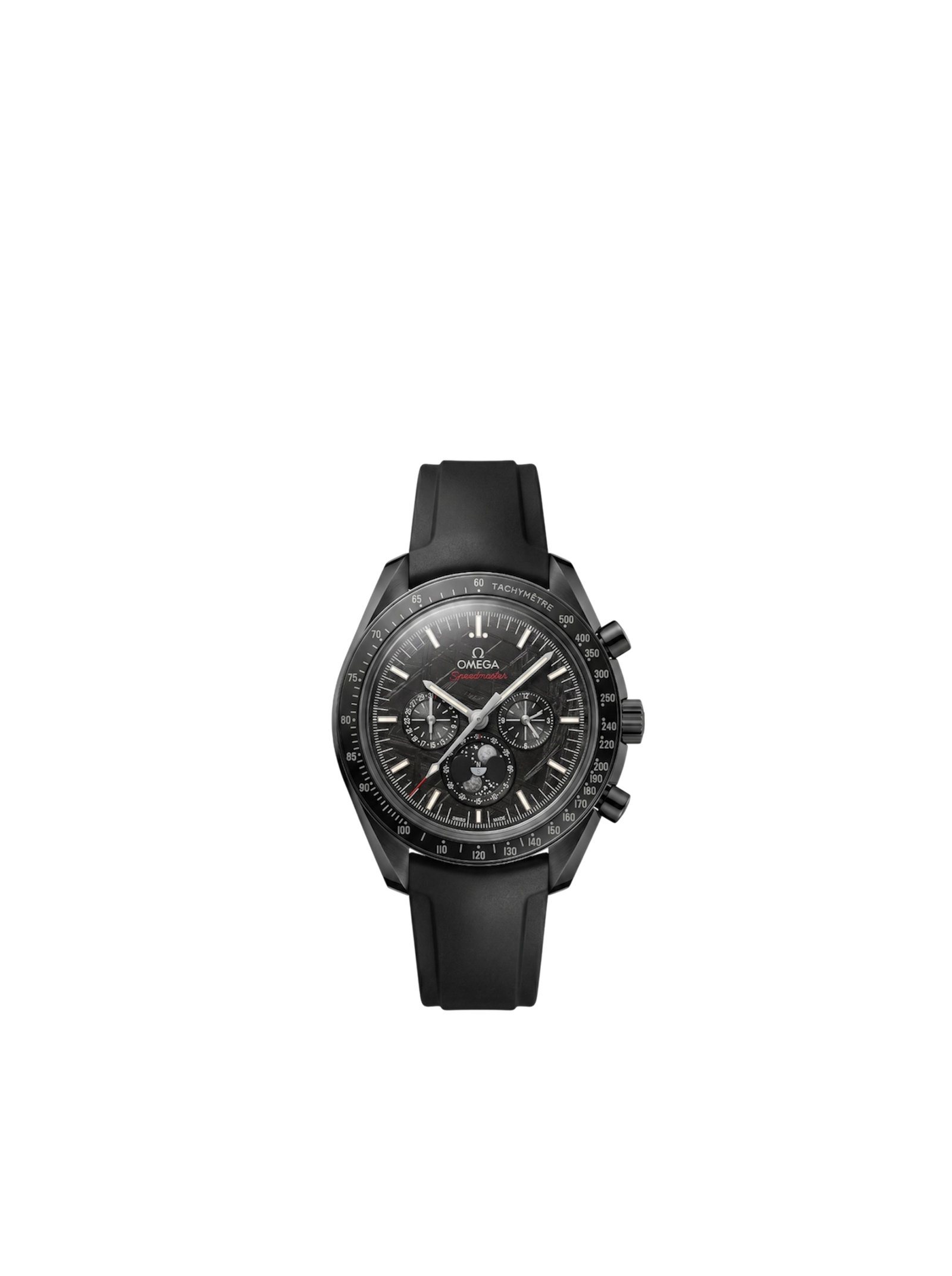 سبيدماستر واجهة القمر سيراميك أسود 44.25 مم Speedmaster Moonphase Black Ceramic