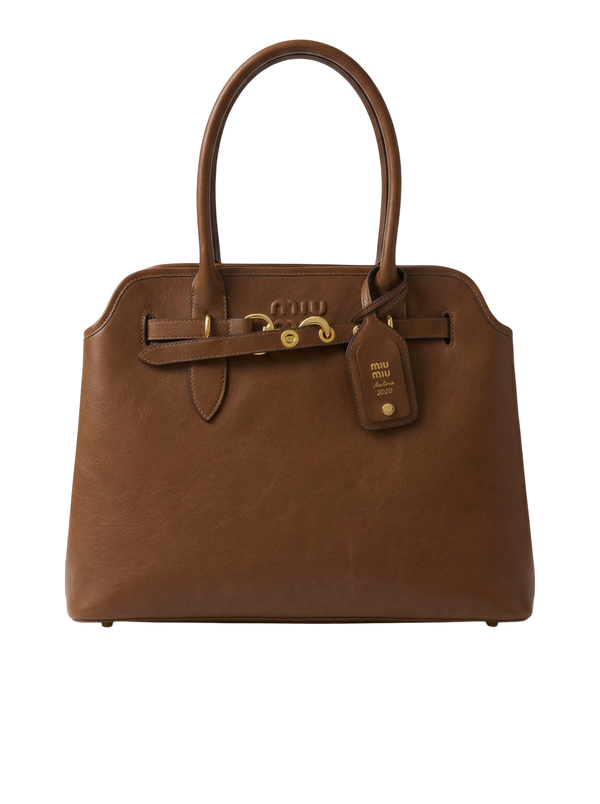 Archive Leather Top-Handle Warm Brown Bag