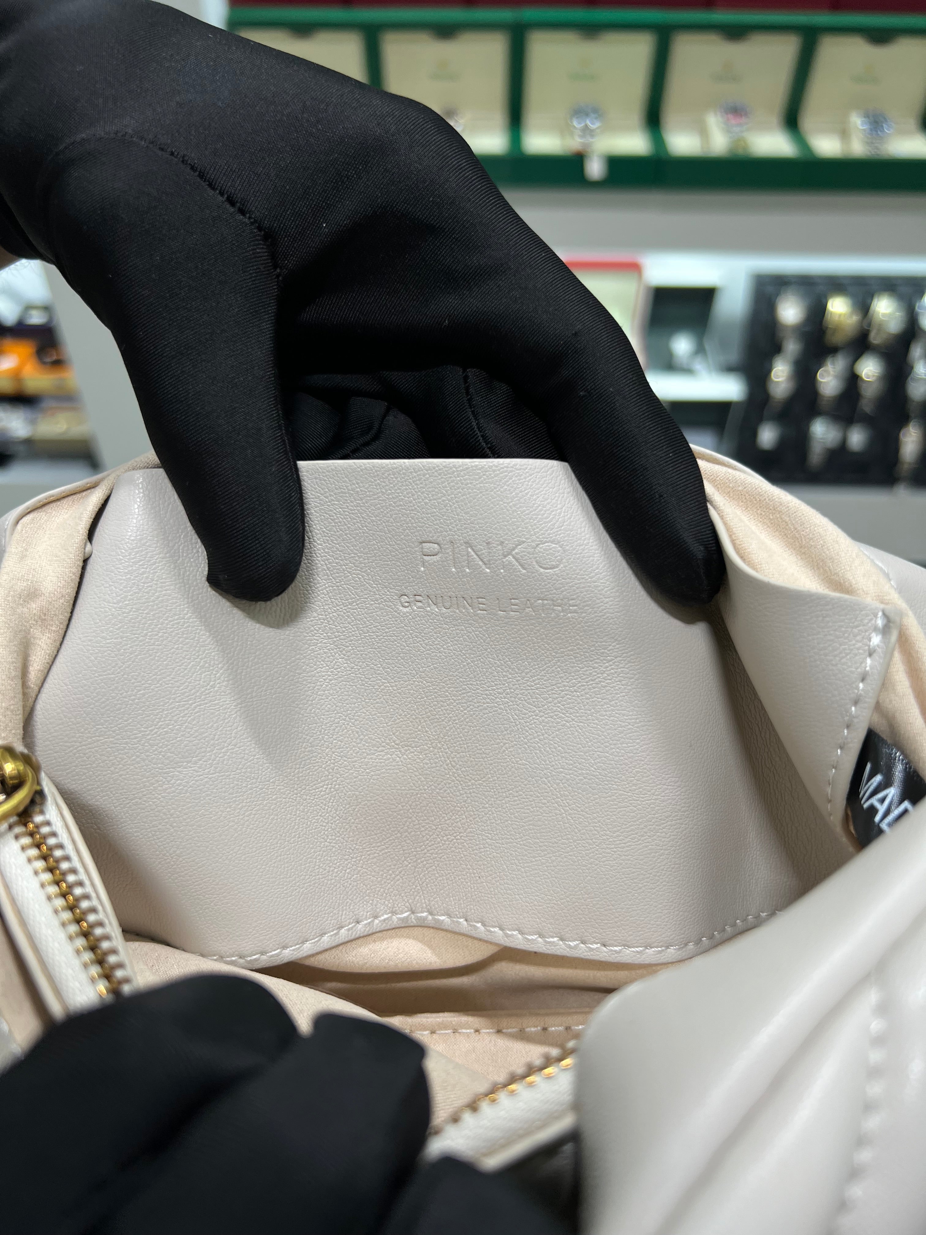 Pinko Classic Love Bag Puff Maxi Quilt colour white