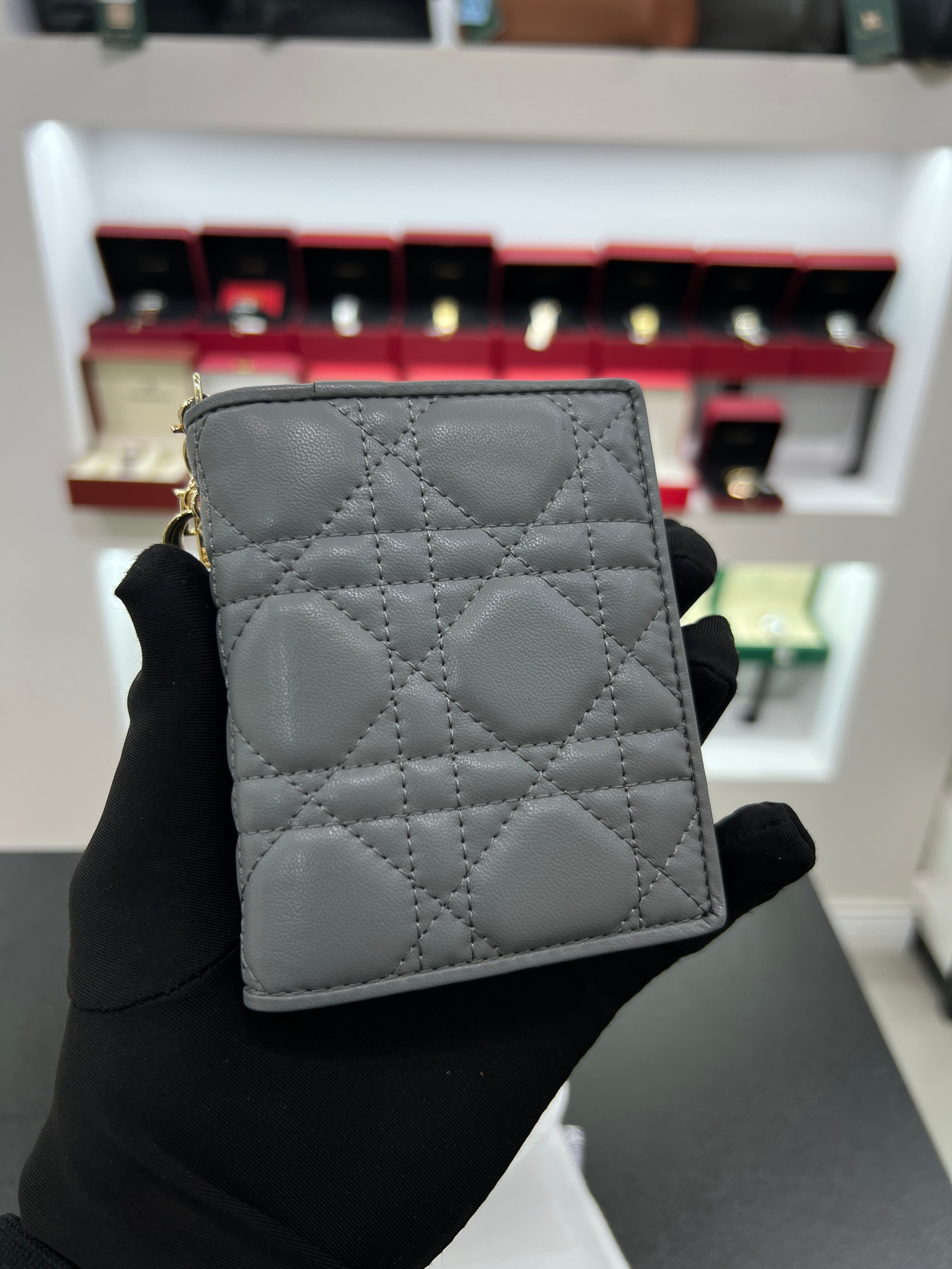 Lotus Wallet in Cannage Lambskin