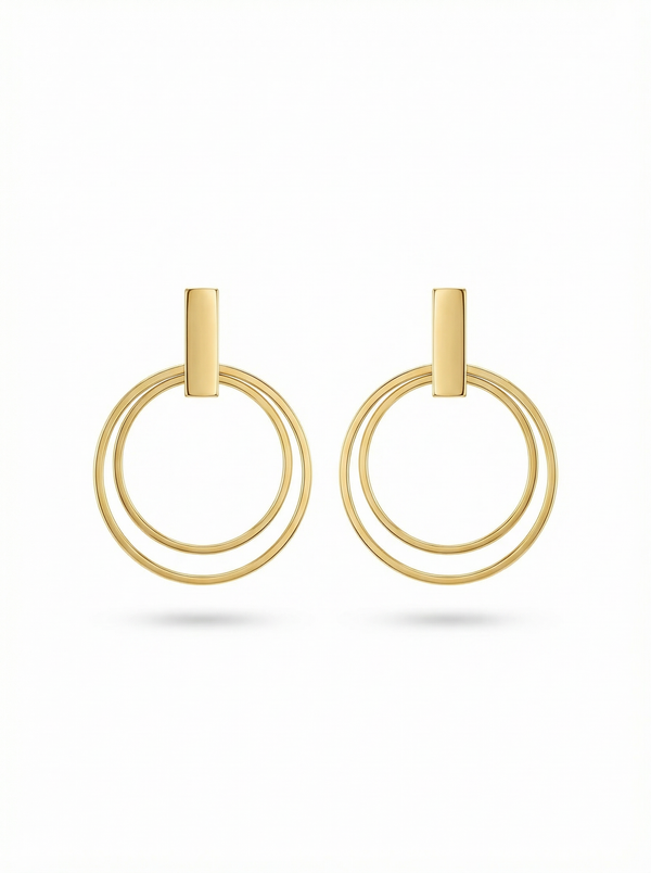 أقراط الحلقات المزدوجة | Double Hoop Earrings