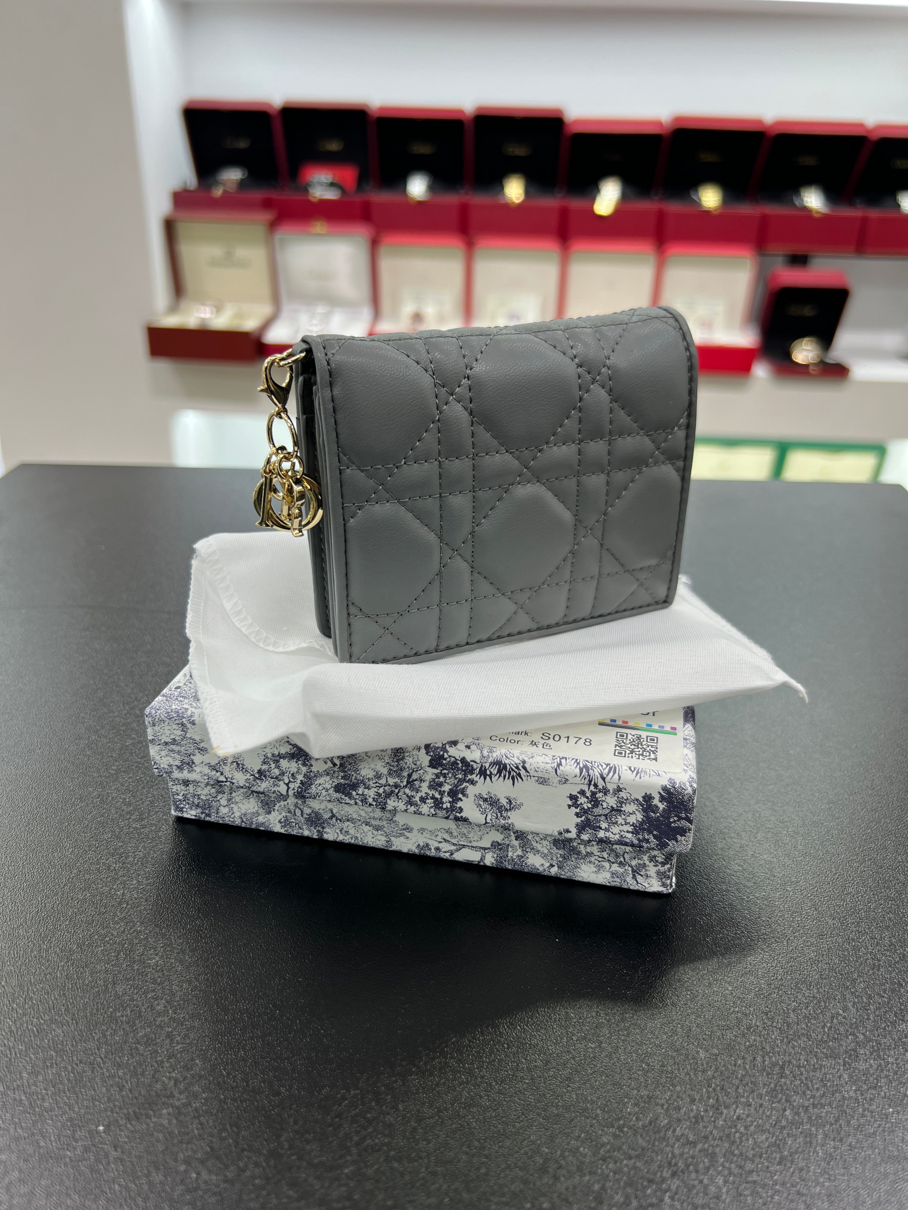 Lotus Wallet in Cannage Lambskin