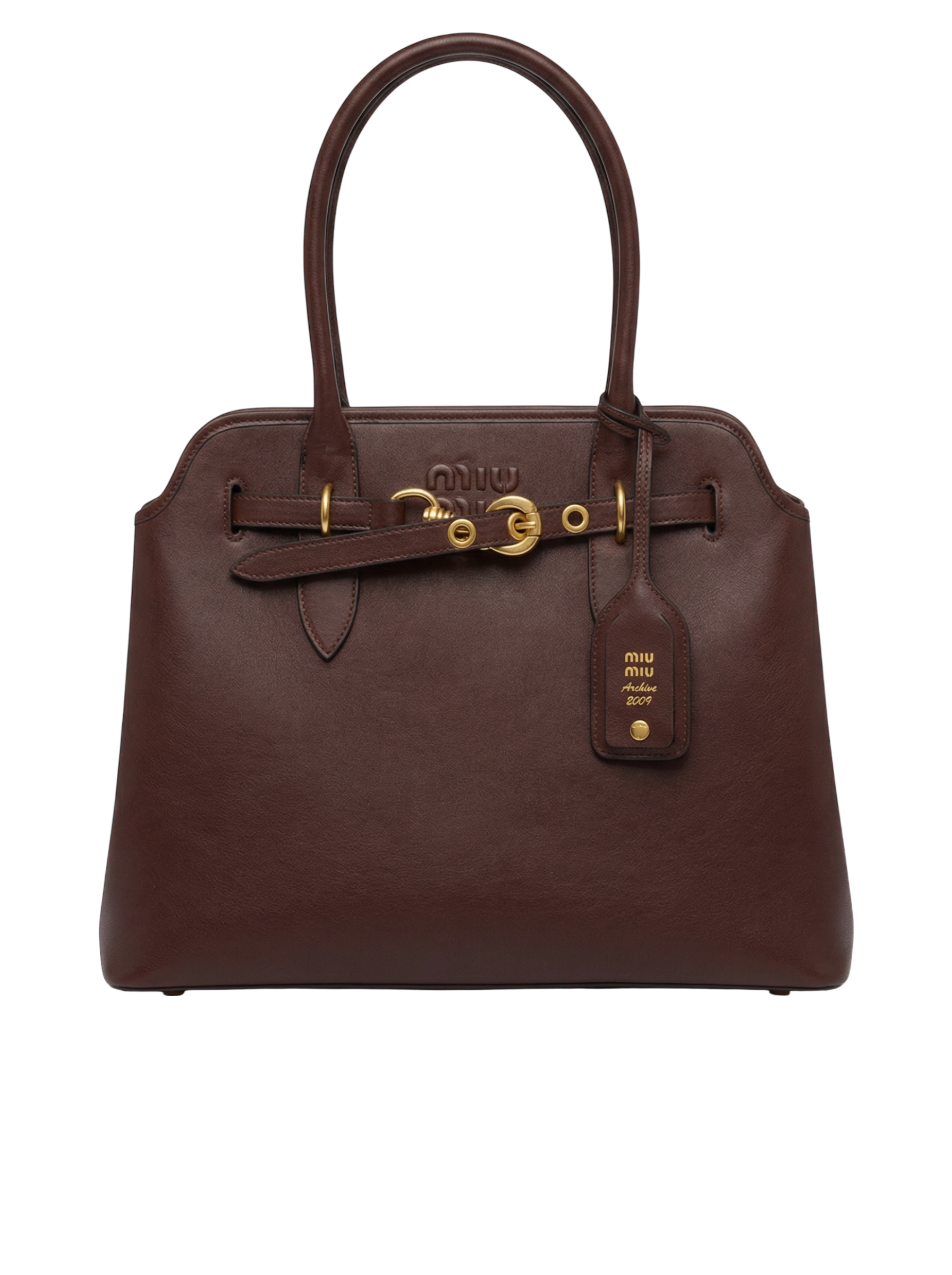 Archive Leather Top-Handle – Dark Brown