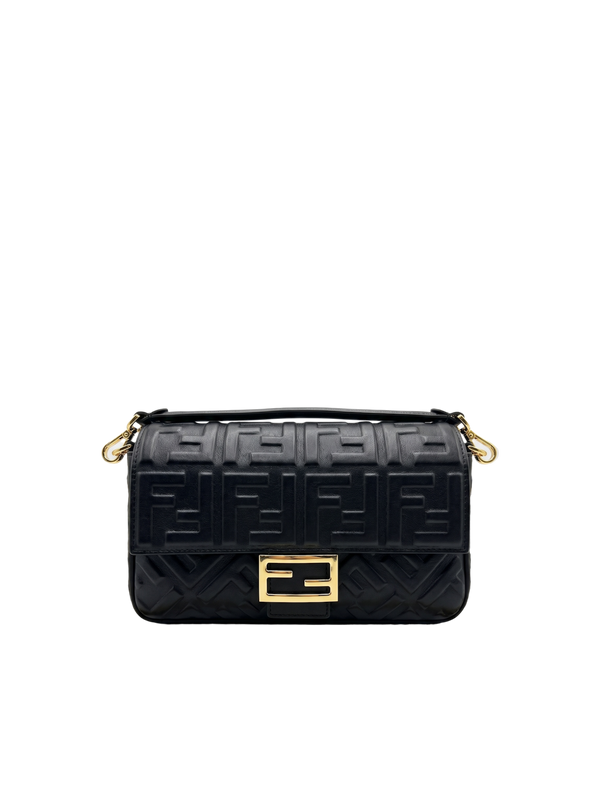 حقيبة باغيت سوداء بنقشة FF بارزة
Baguette Bag – Black Embossed FF