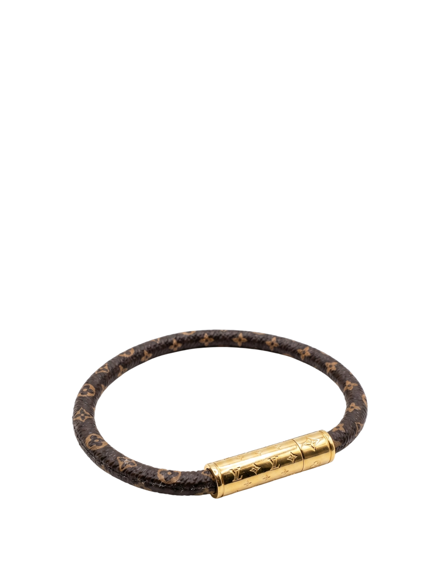 Brown leather bracelet ￼