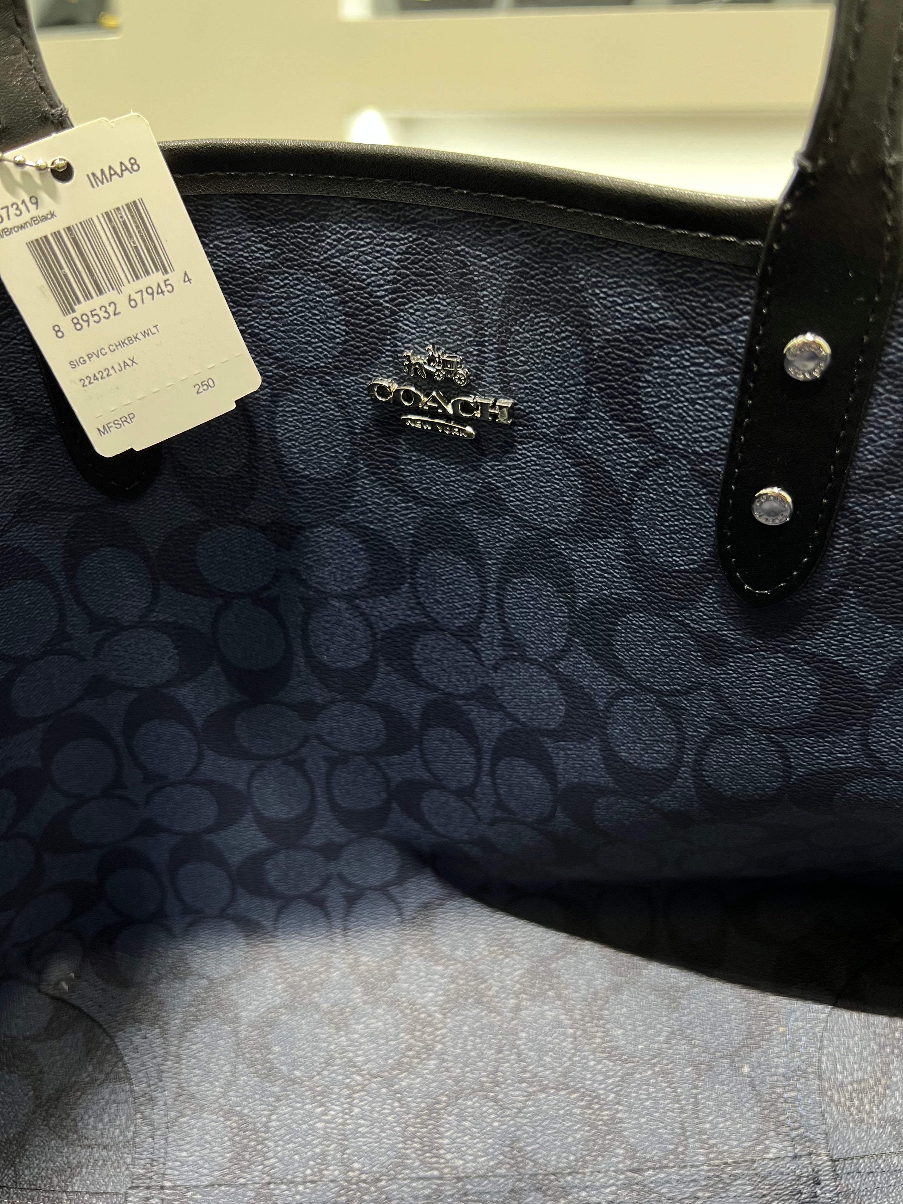 Cöach Reversible City Tote In Blocked Signature Canvas outlet