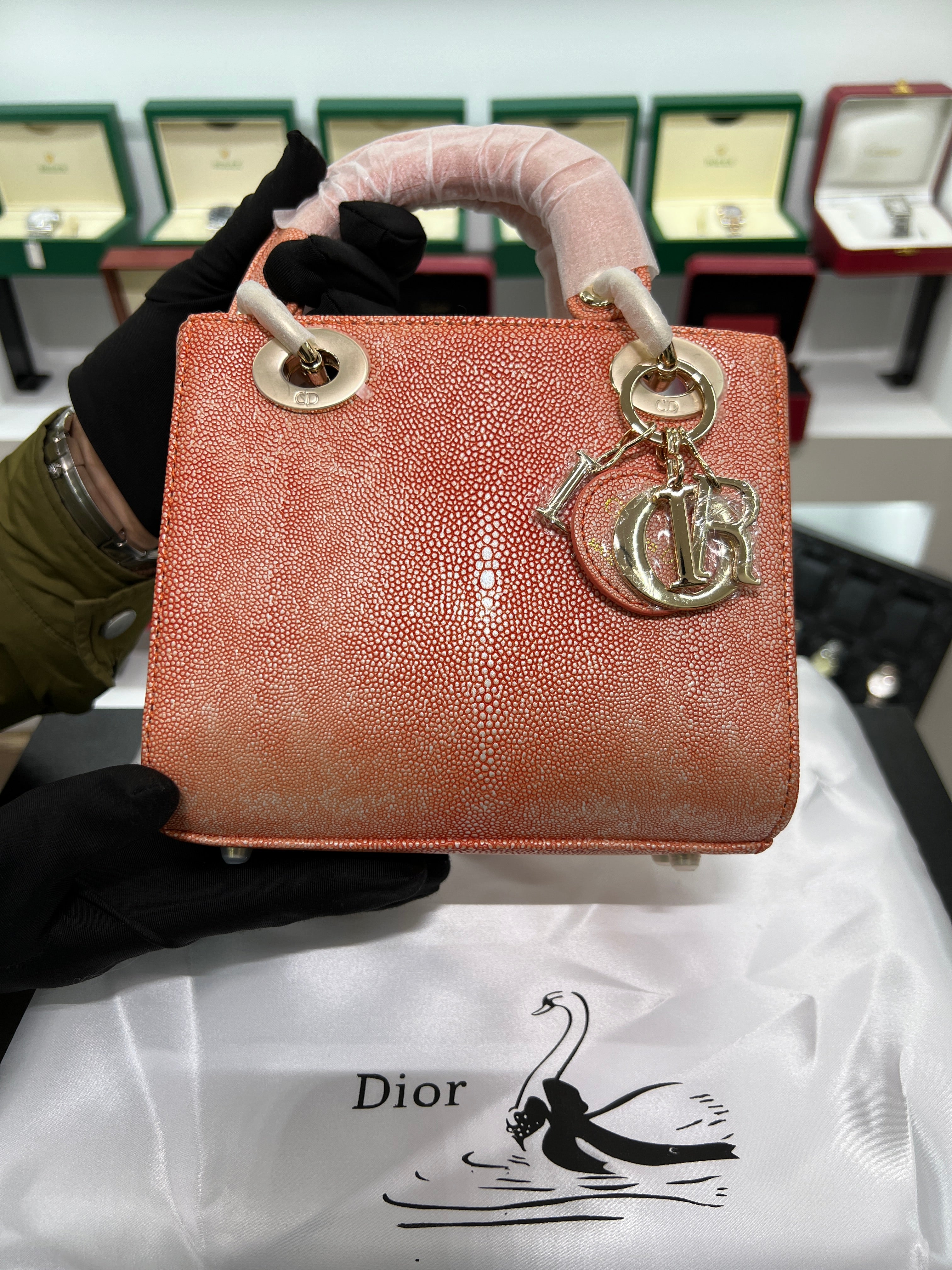 Lady mini Bag in Grained Calfskin