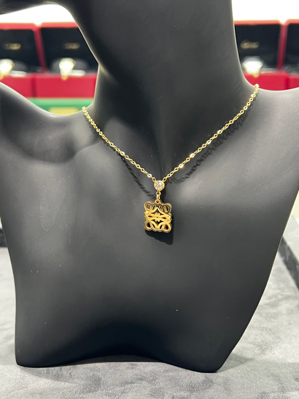 سلسال التعليقة الهندسية الصغيرة | Geometric Pendant Necklace – Small
