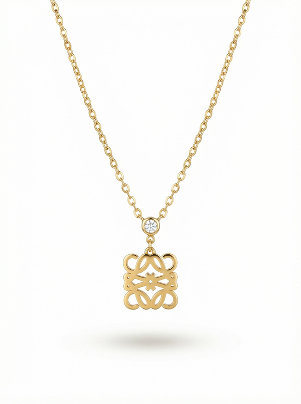 سلسال التعليقة الهندسية الصغيرة | Geometric Pendant Necklace – Small