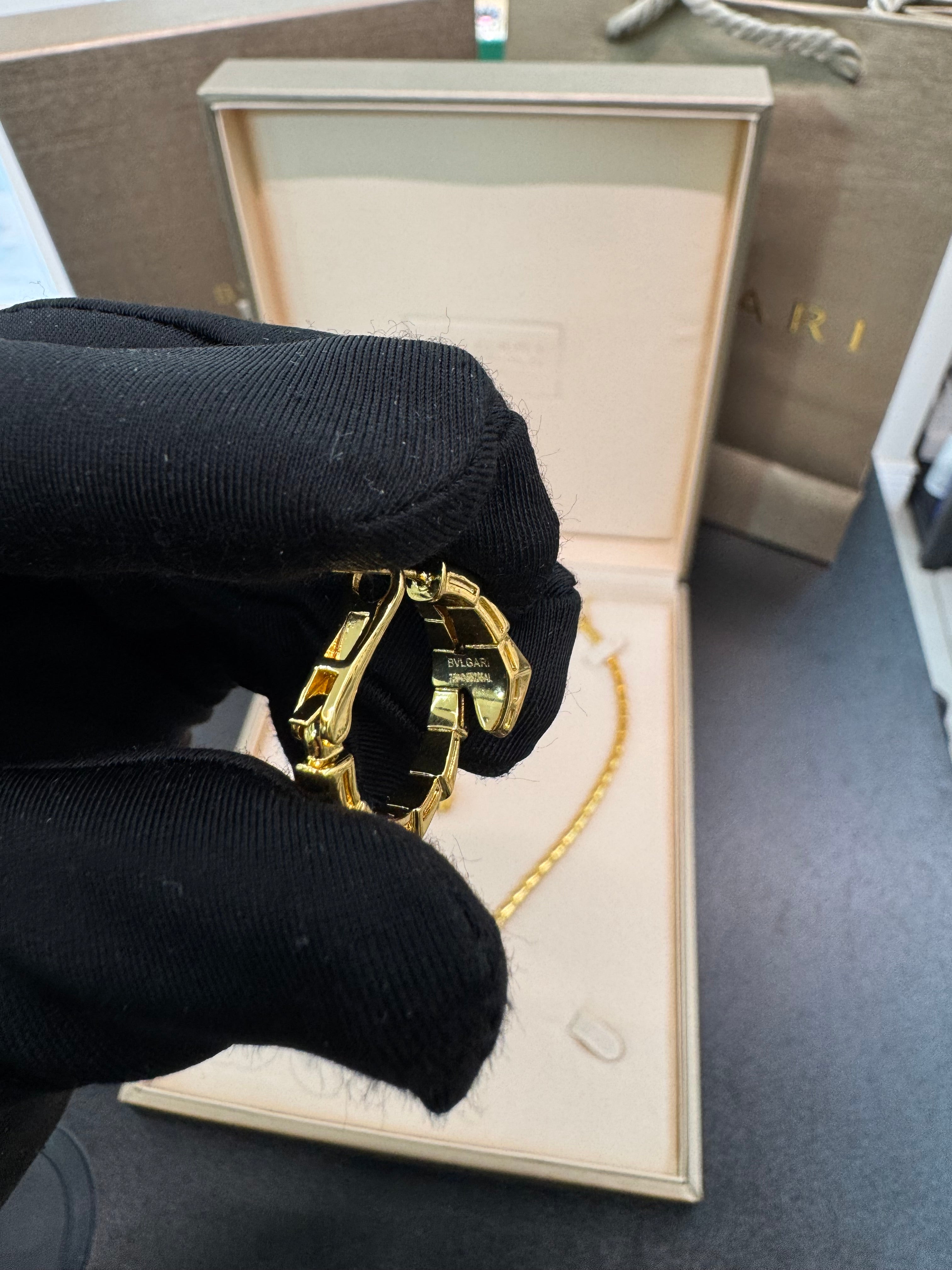 Serpenti Style Gold Necklace Set