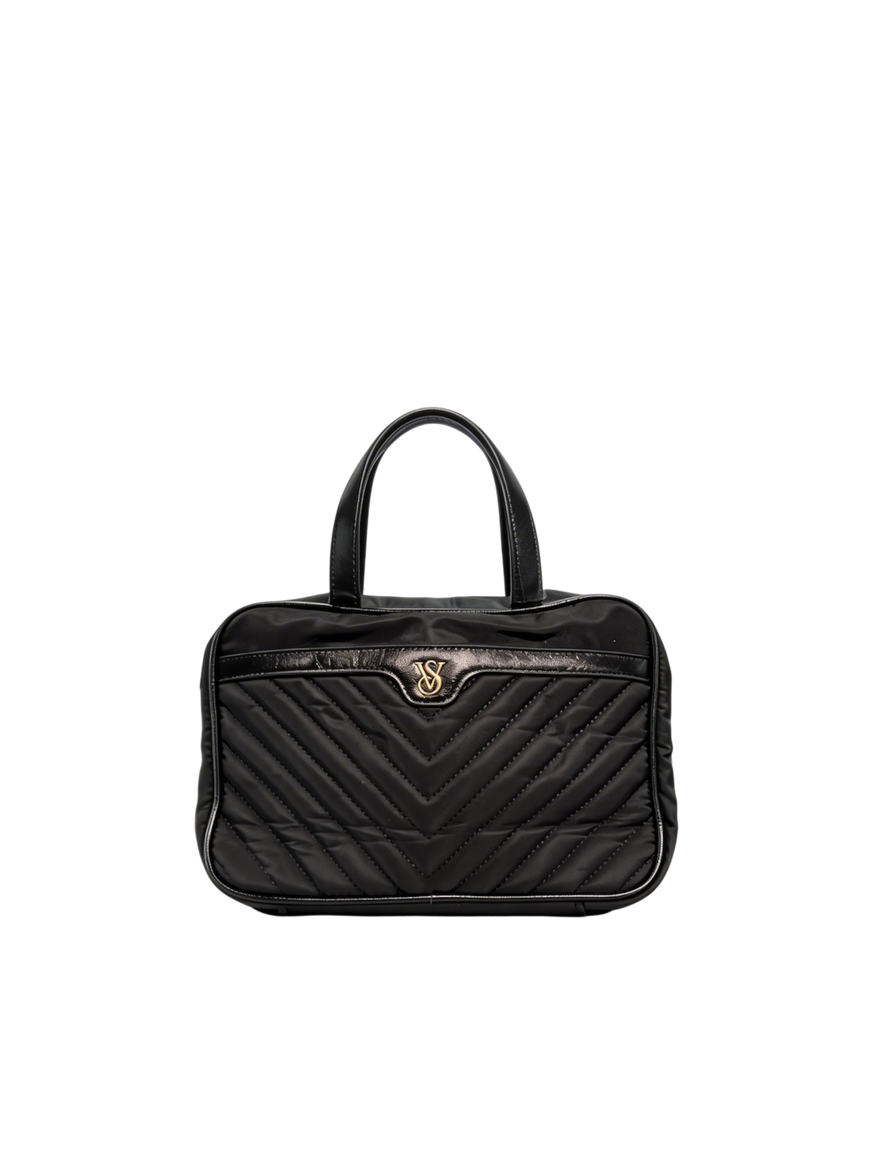 Travel Hanging Makeup Bag – Quilted Black