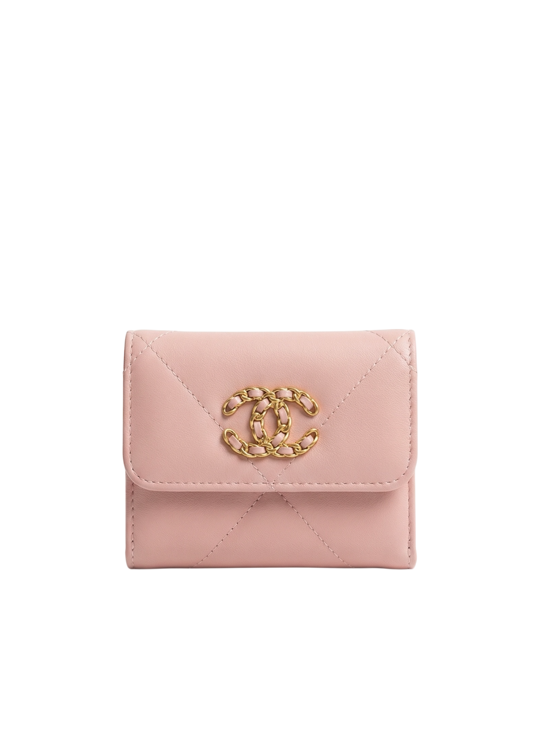 CHANEL 19 FLAP pink CARD HOLDER