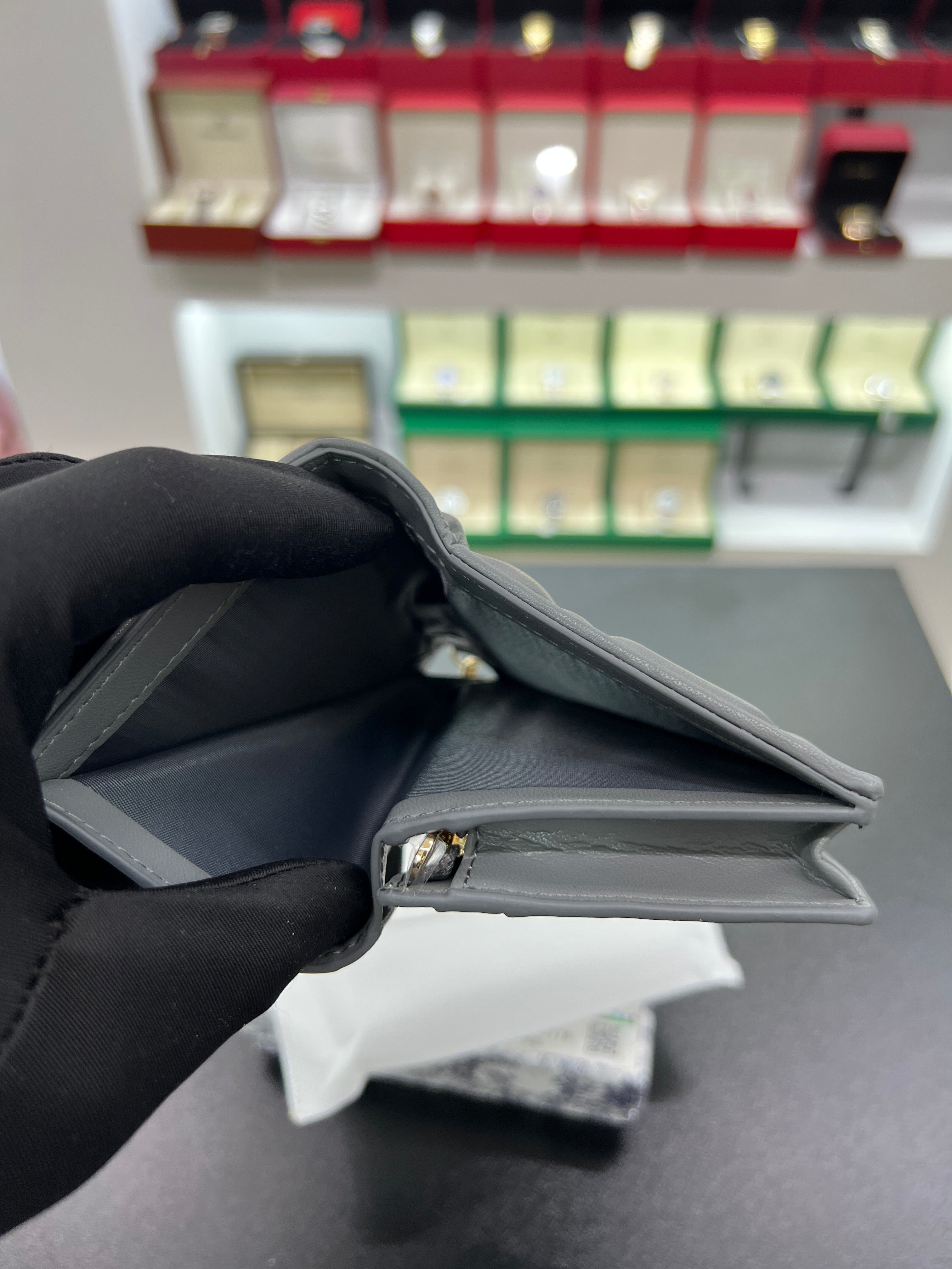 Lotus Wallet in Cannage Lambskin