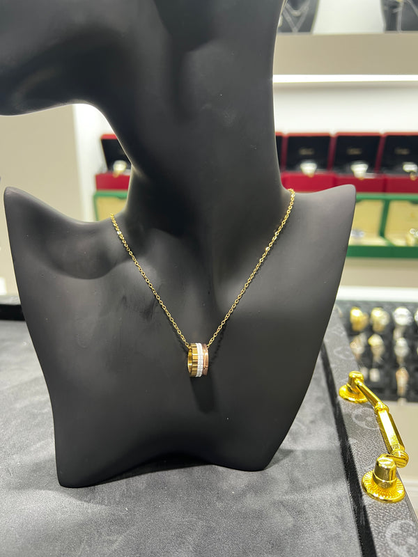 طقم مجوهرات أبيض مذهّب | White Gold Jewelry Set