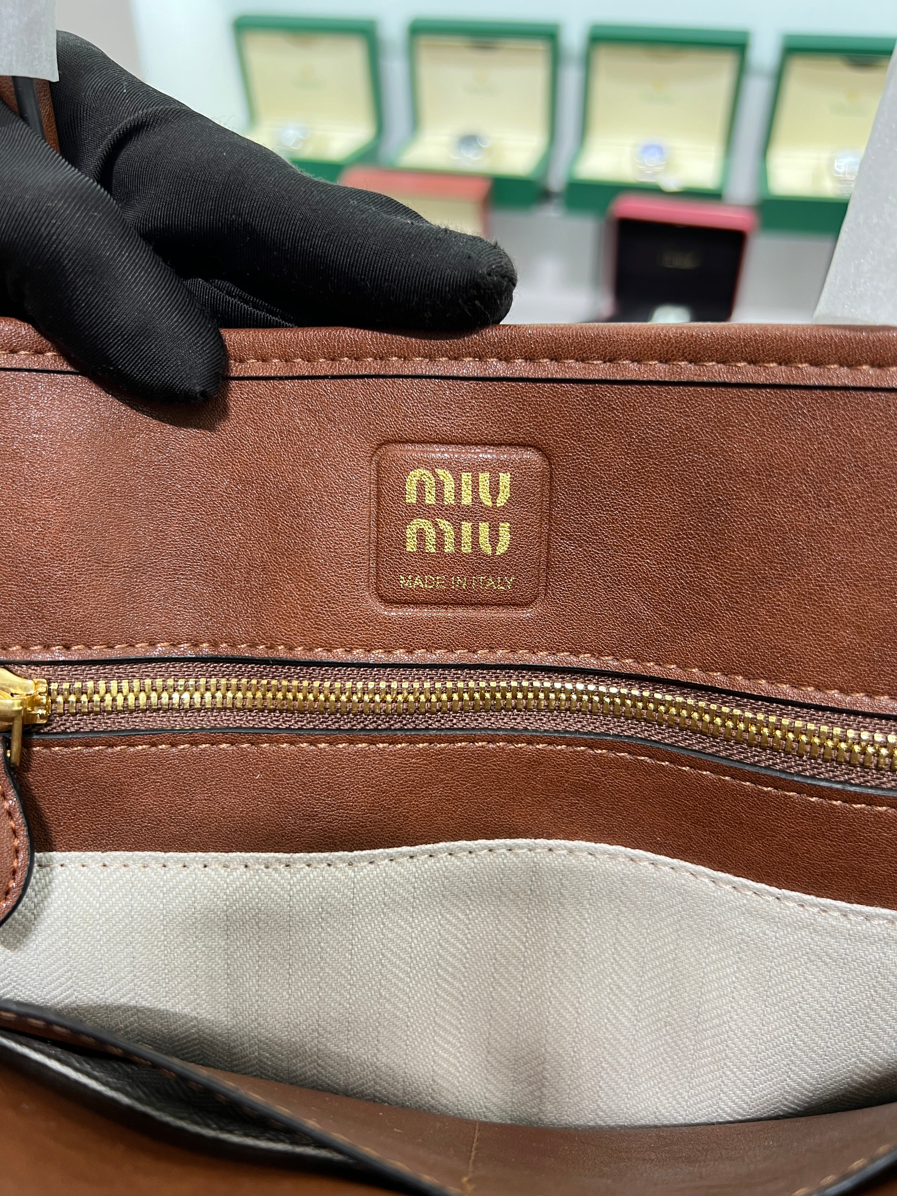 Archive Leather Top-Handle Cognac Brown Bag