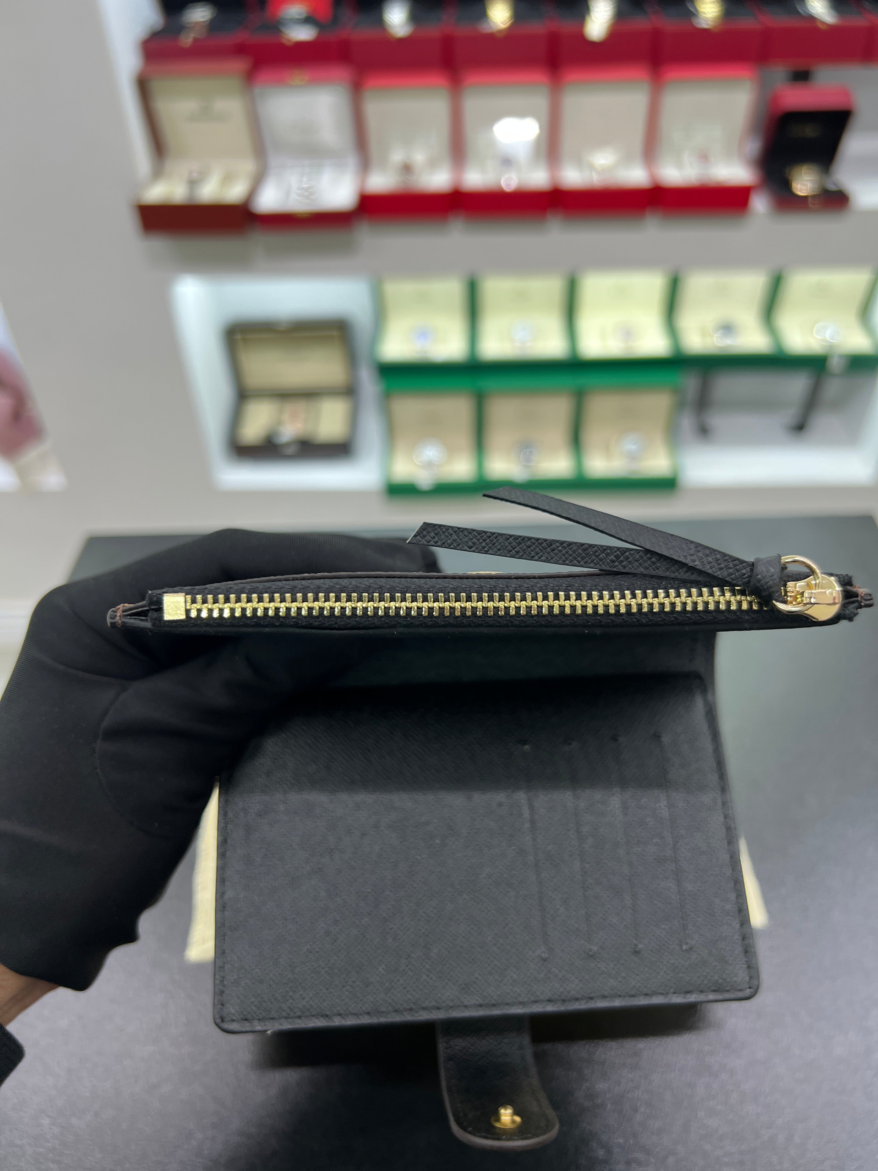 Victorine Wallet – Monogram Canvas (Black Interior)